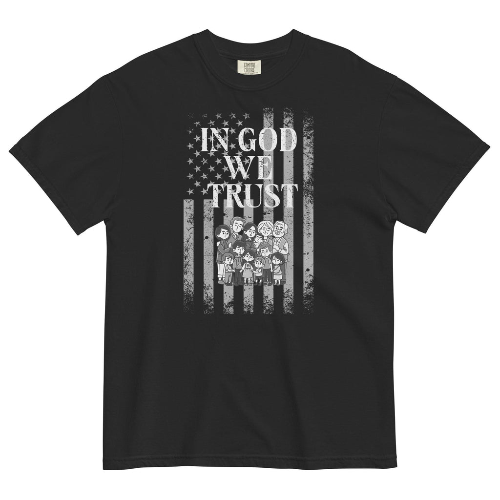 USA In God We Trust T-Shirt Comfort Colors Christian Family shirt Trust God Family shirt Unisex garment-dyed heavyweight t-shirt