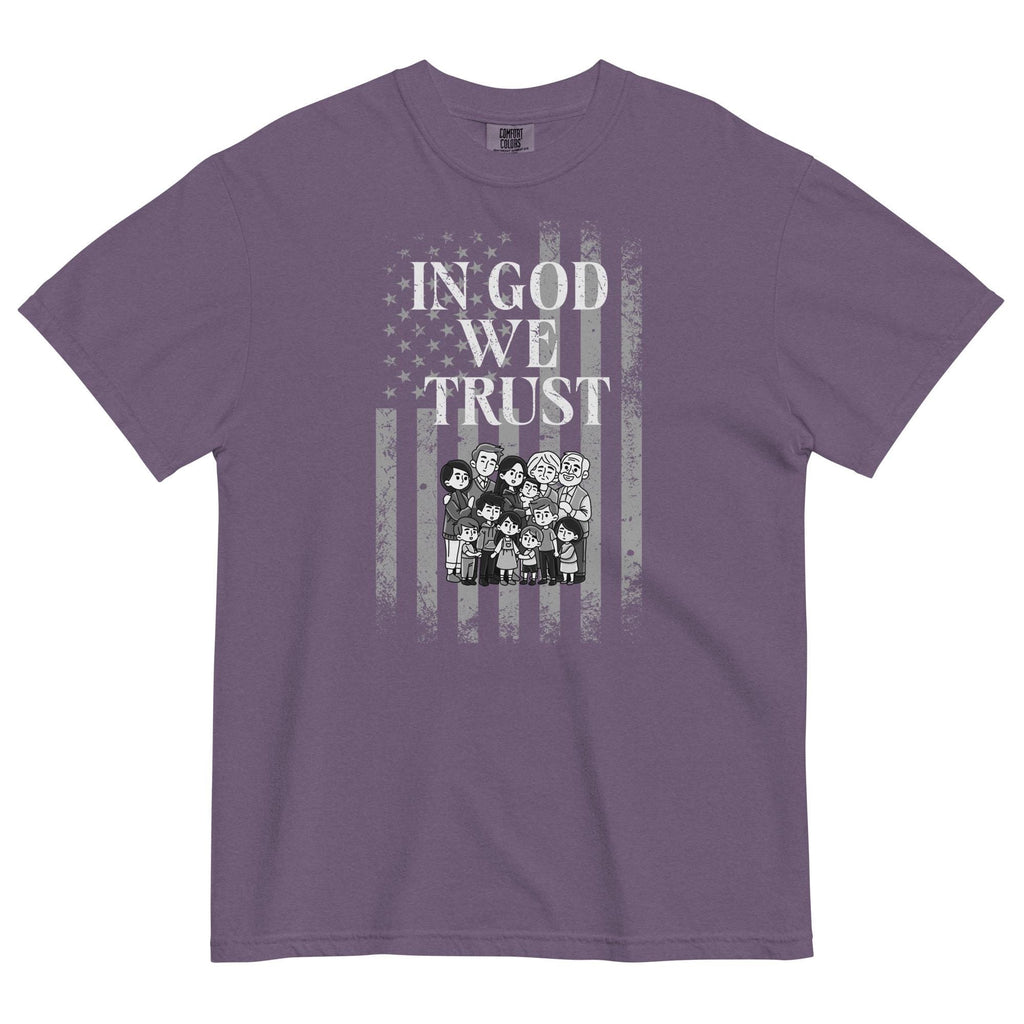 USA In God We Trust T-Shirt Comfort Colors Christian Family shirt Trust God Family shirt Unisex garment-dyed heavyweight t-shirt
