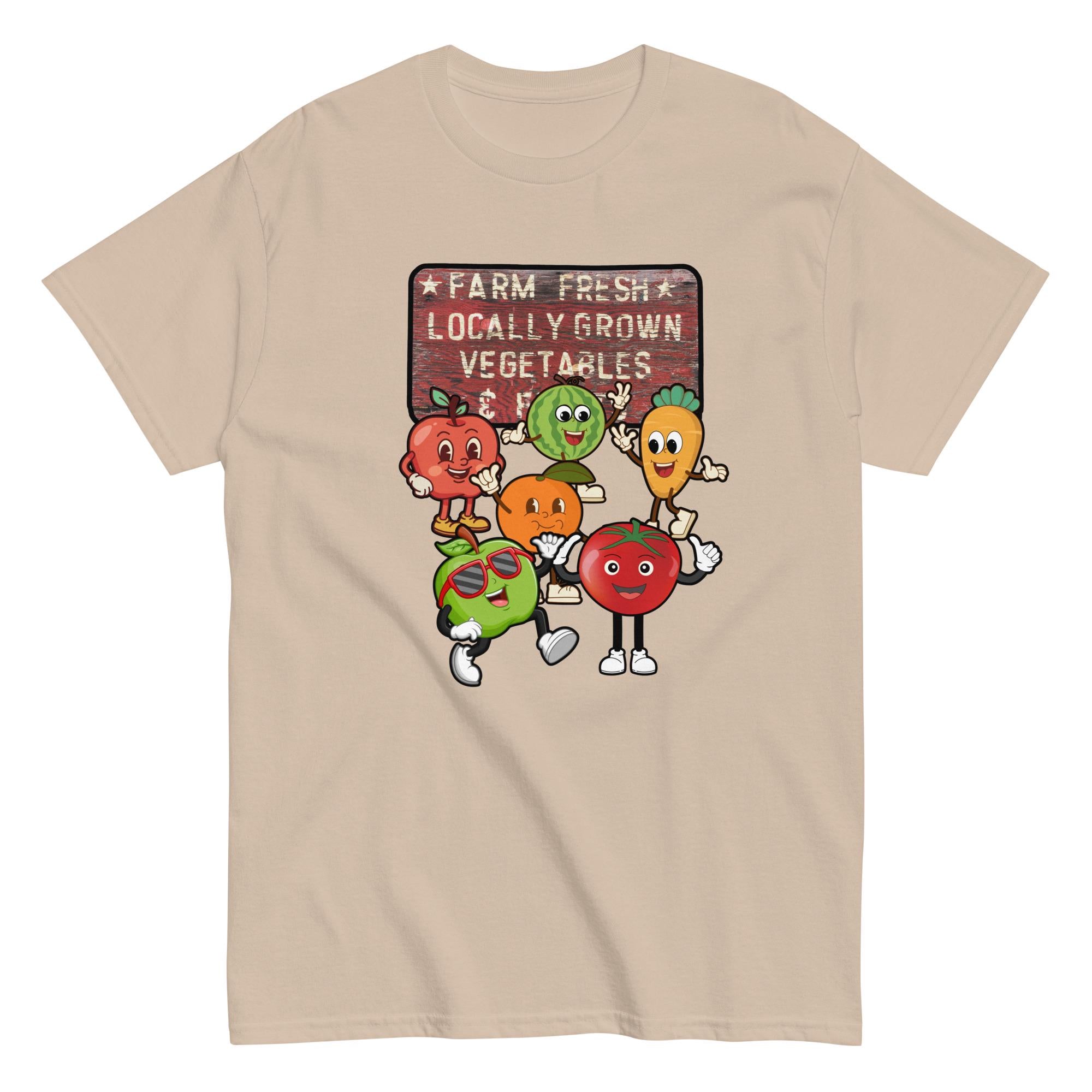 Farm Fresh T-Shirt Fruits and Veges shirt gift for Vegetarian gift for gardener locally grown vegetables Unisex tee