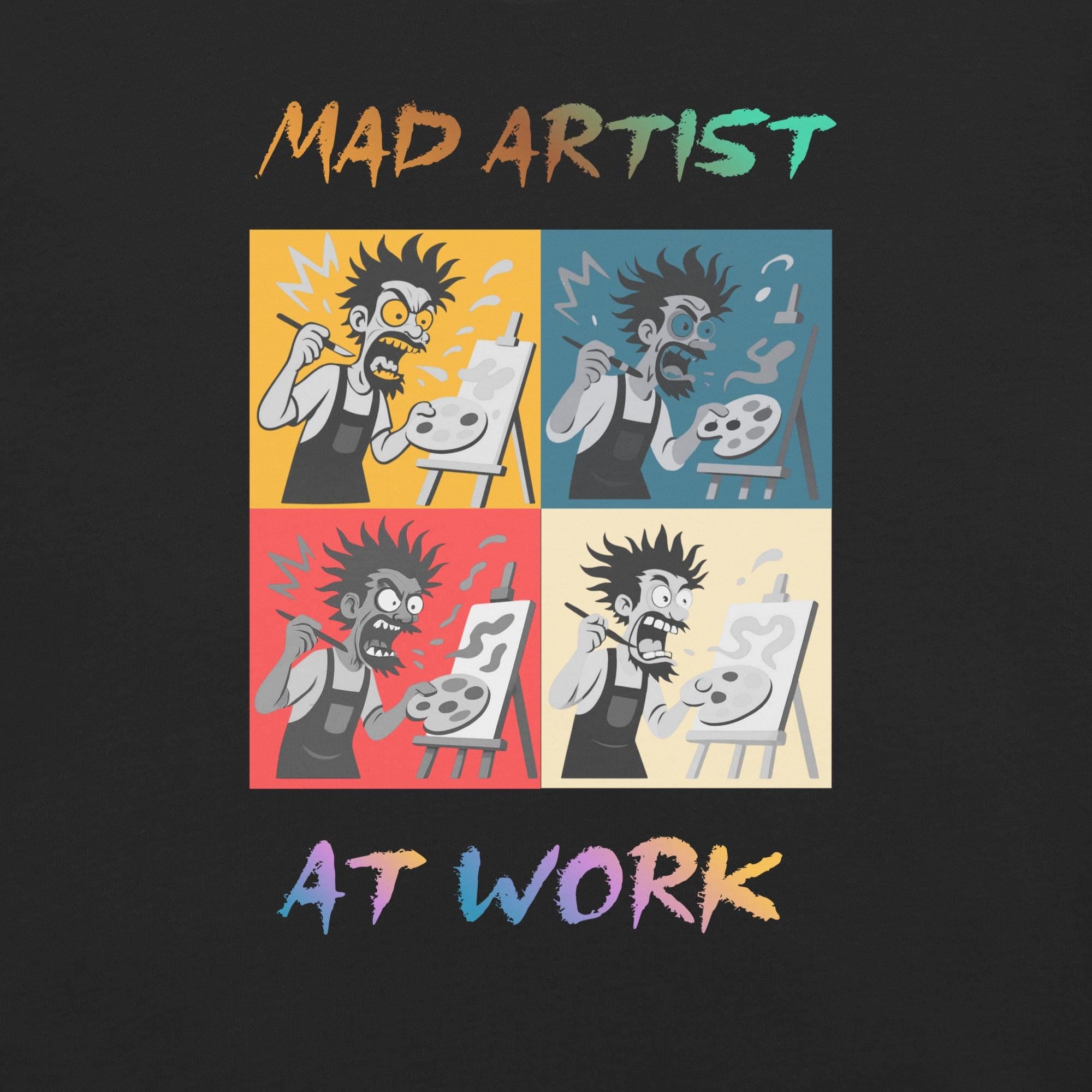 Funny Artist Shirt Comfort Colors Mad Artist at Work T-Shirt gift for artist art teacher art student gift heavyweight t-shirt