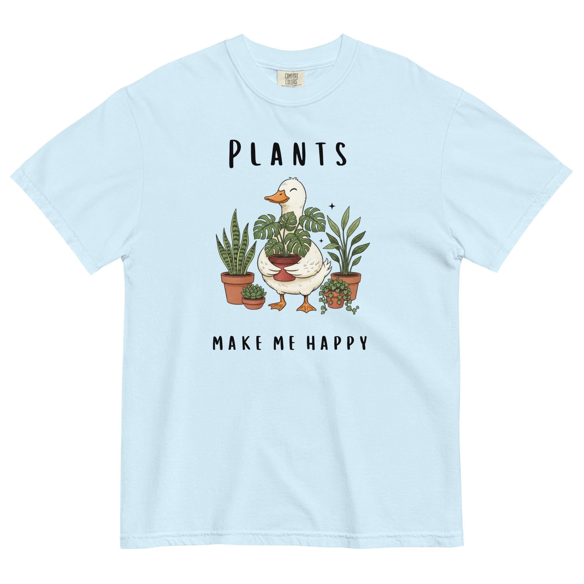 Plants Goose Shirt Comfort Colors Plants Make Me Happy Goose t-shirt Unisex garment-dyed heavyweight t-shirt