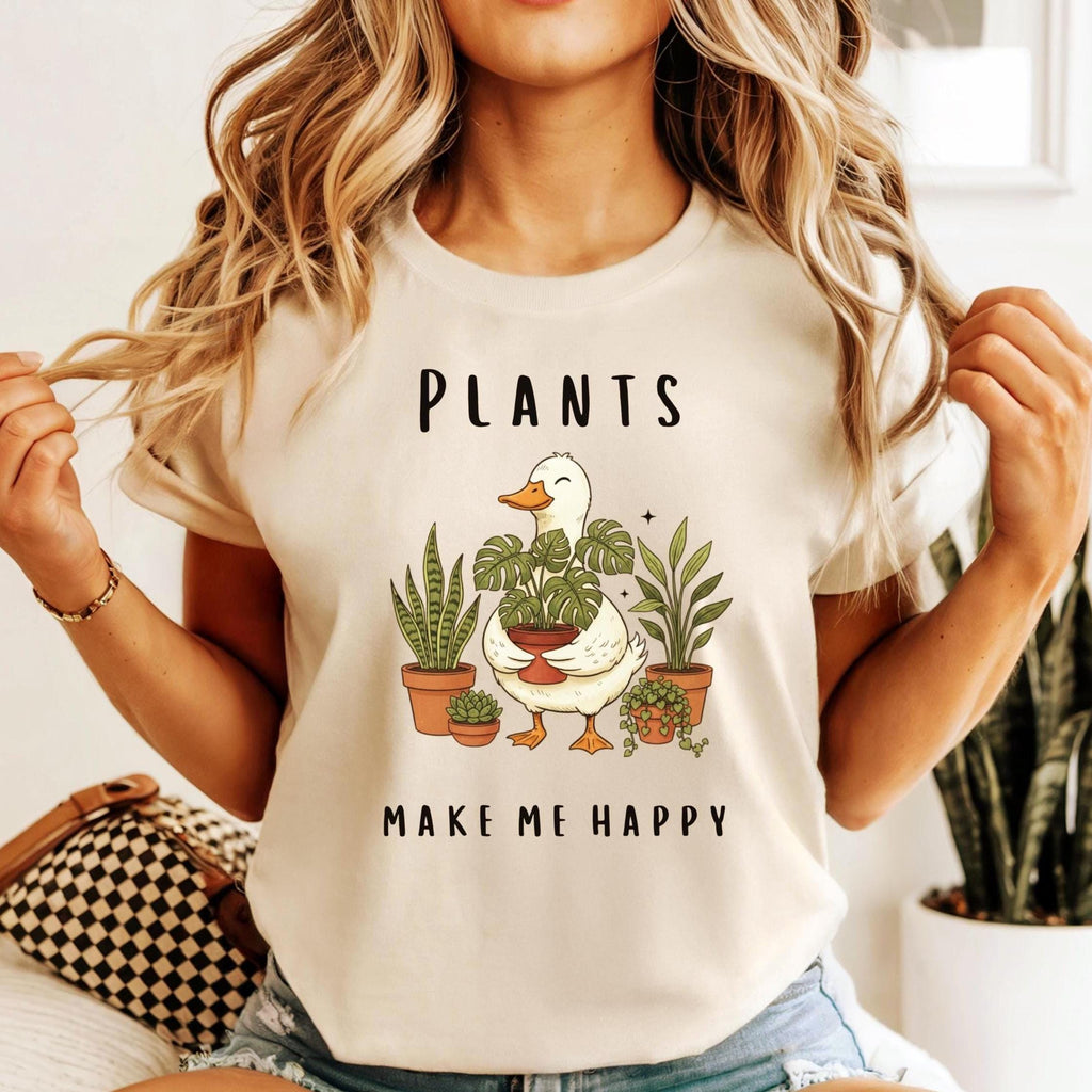 Plants Goose Shirt Comfort Colors Plants Make Me Happy Goose t-shirt Unisex garment-dyed heavyweight t-shirt