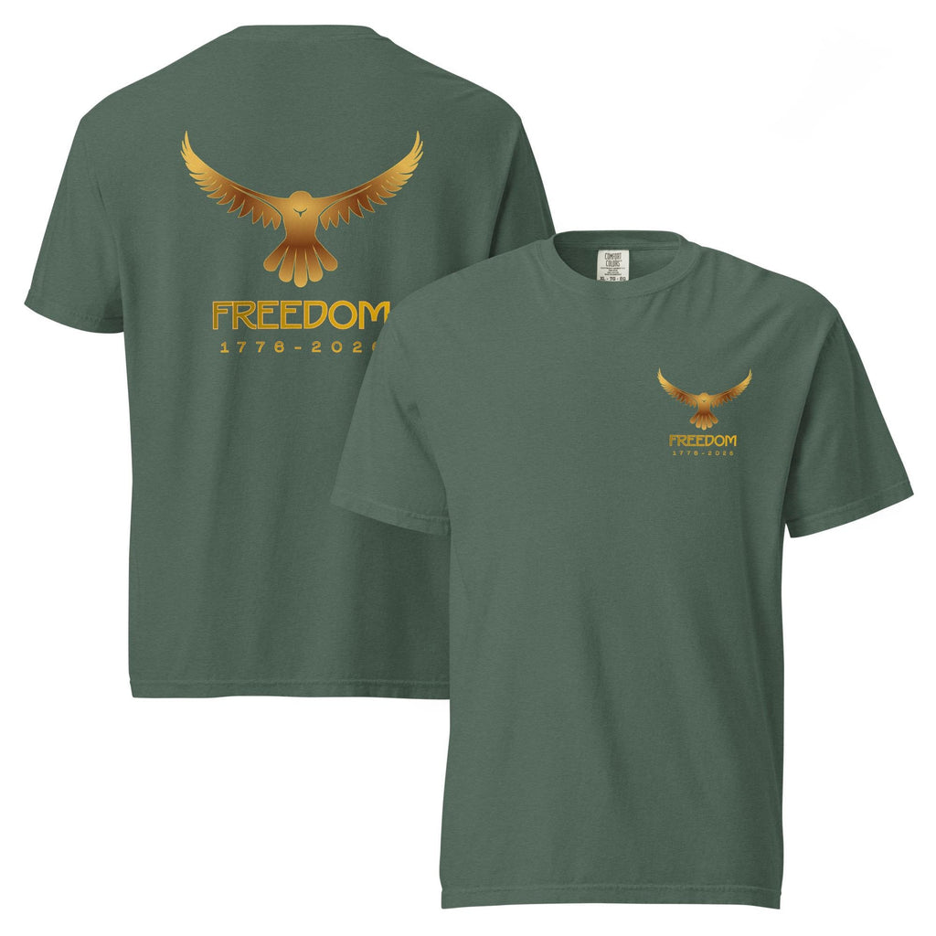 Freedom 2026 Eagle Shirt Comfort Colors minimalist back print Eagle T-Shirt Americas birthday Unisex garment-dyed heavyweight t-shirt