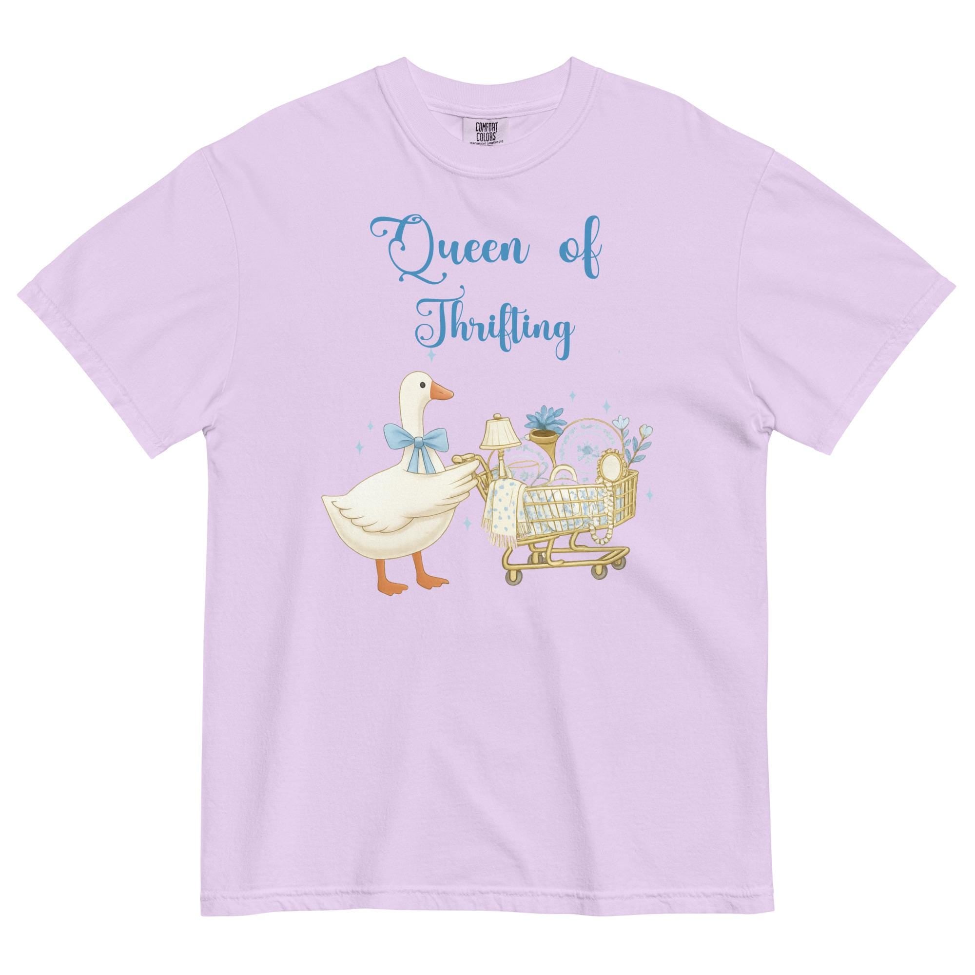 Thrifting Goose Shirt Comfort Colors Queen of Thrifting T-Shirt gift for Thrifting lover