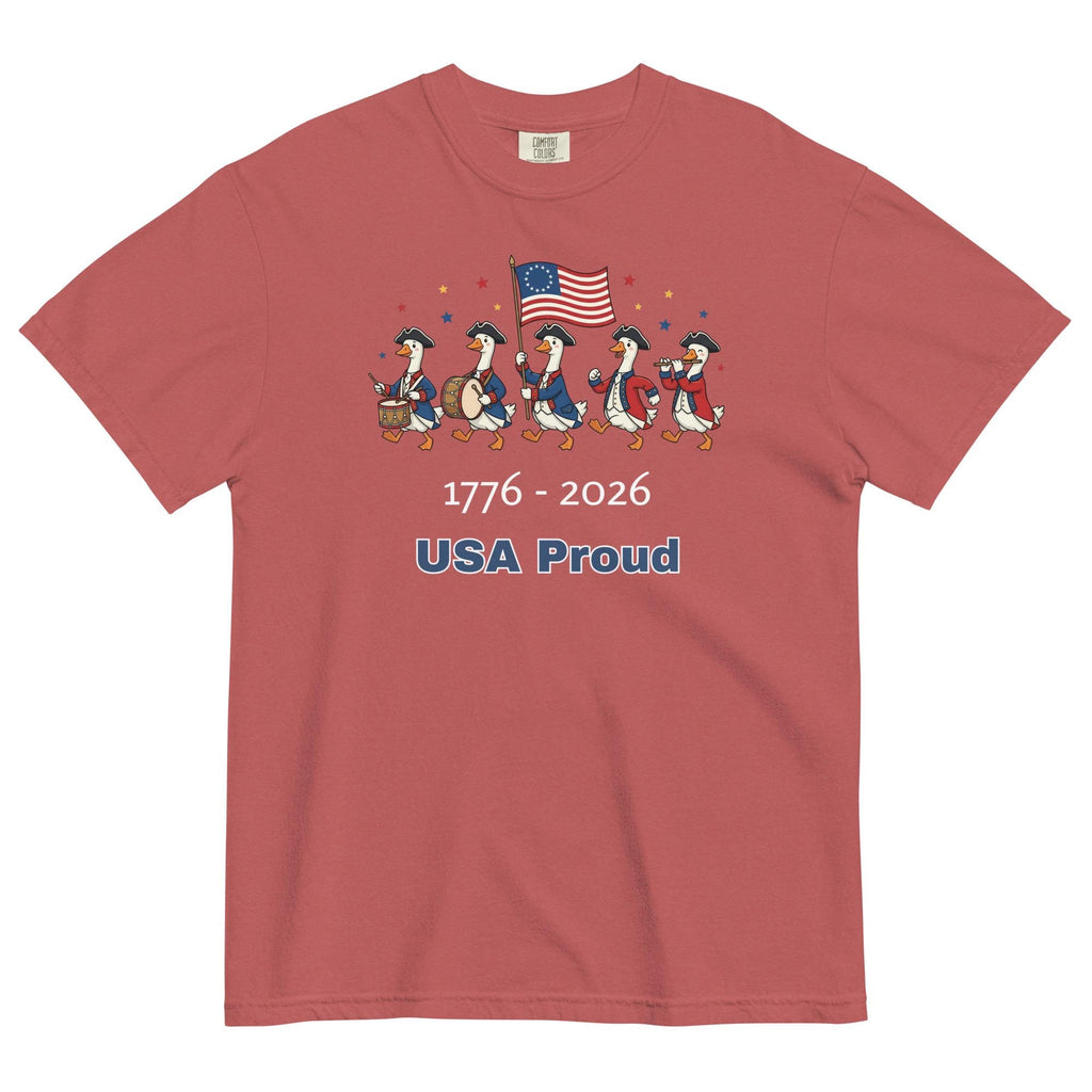 Comfort Colors Goose Parade T-Shirt: USA 250th Anniversary Patriotic Pride