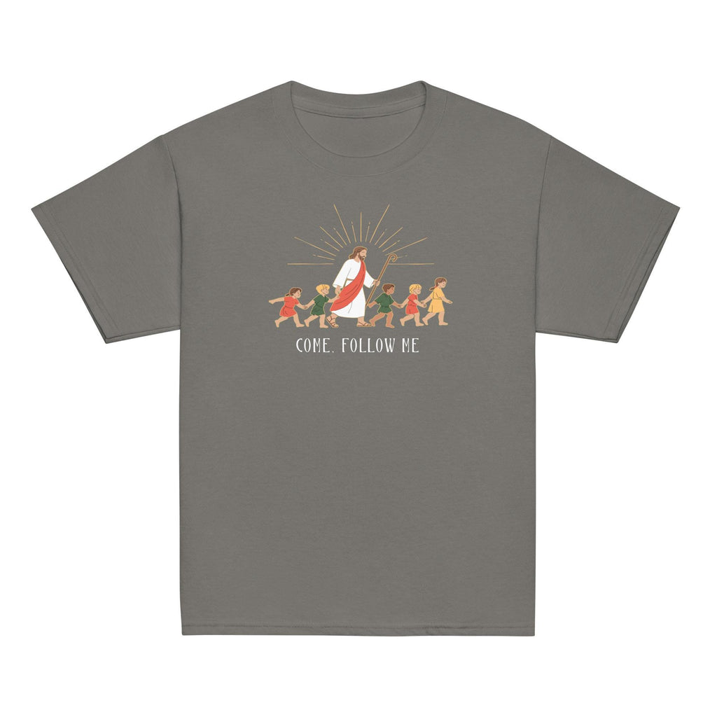 Jesus T-Shirt Youth Christian tee LDS Shirts Jesus and Children Come Follow Me t-shirt