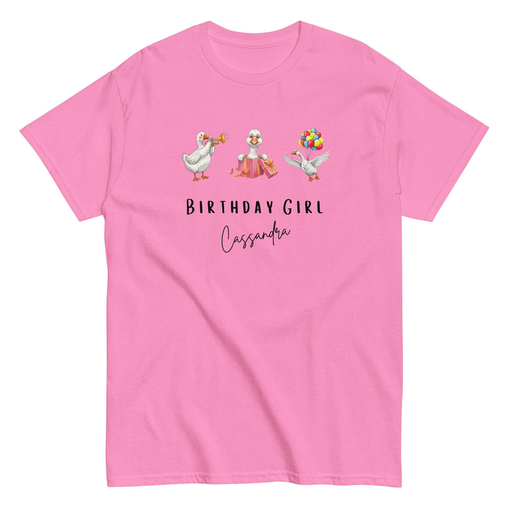 Birthday Girl Personalized t-shirt Gift for Birthday Girl Custom Goose Birthday Shirt