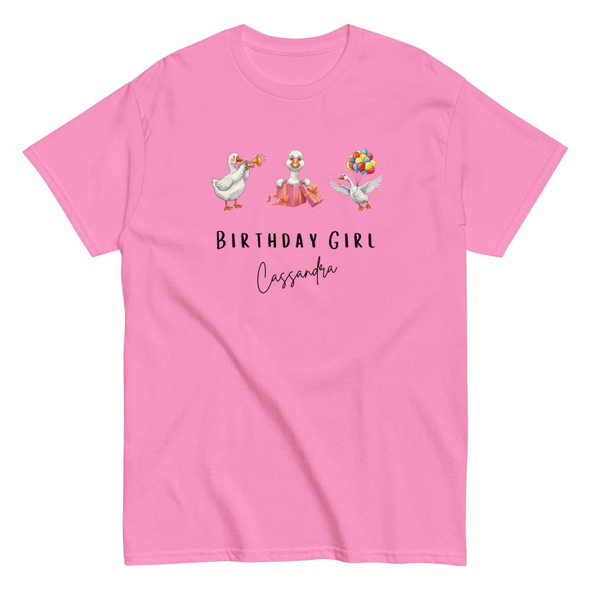 Birthday Girl Personalized t-shirt Gift for Birthday Girl Custom Goose Birthday Shirt