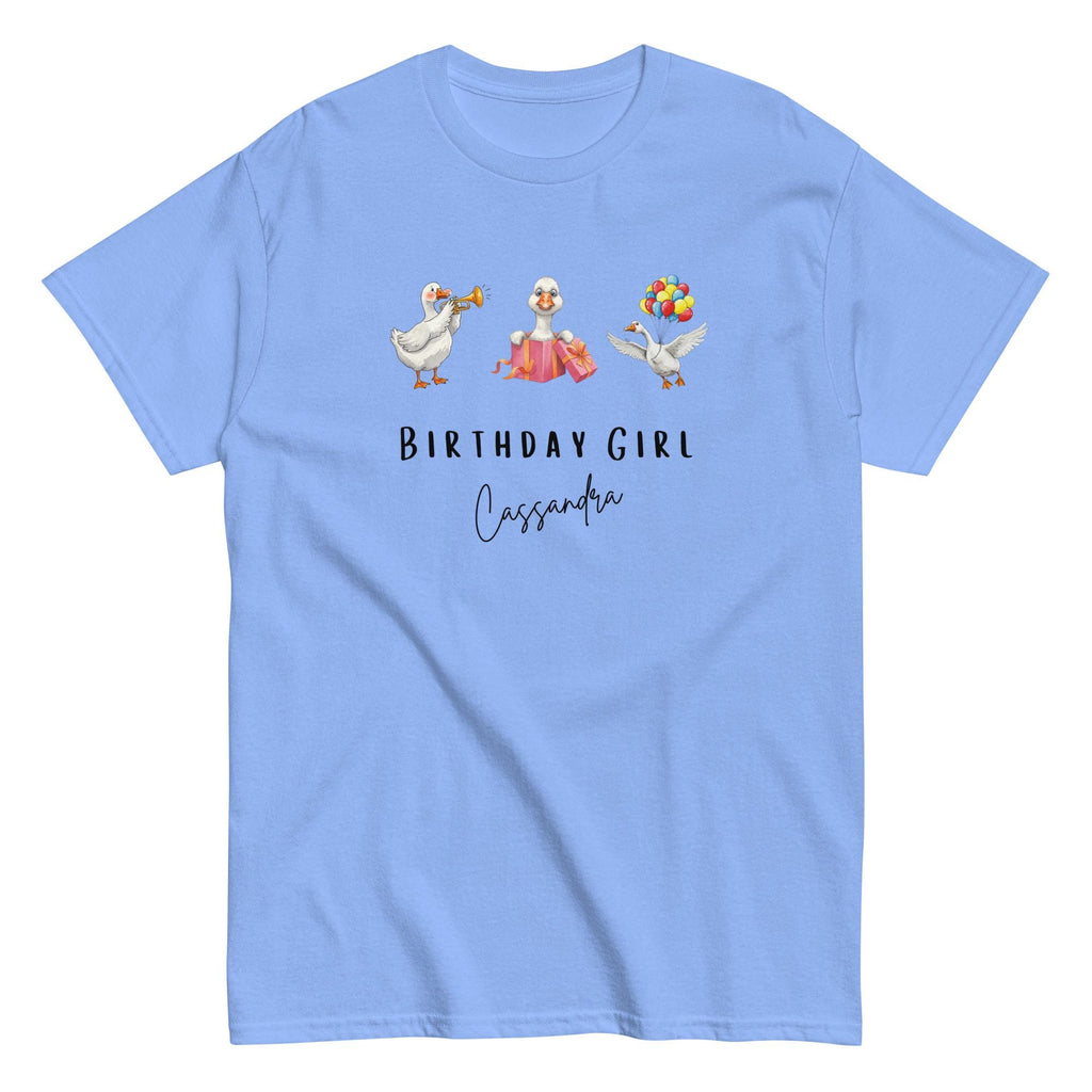 Birthday Girl Personalized t-shirt Gift for Birthday Girl Custom Goose Birthday Shirt