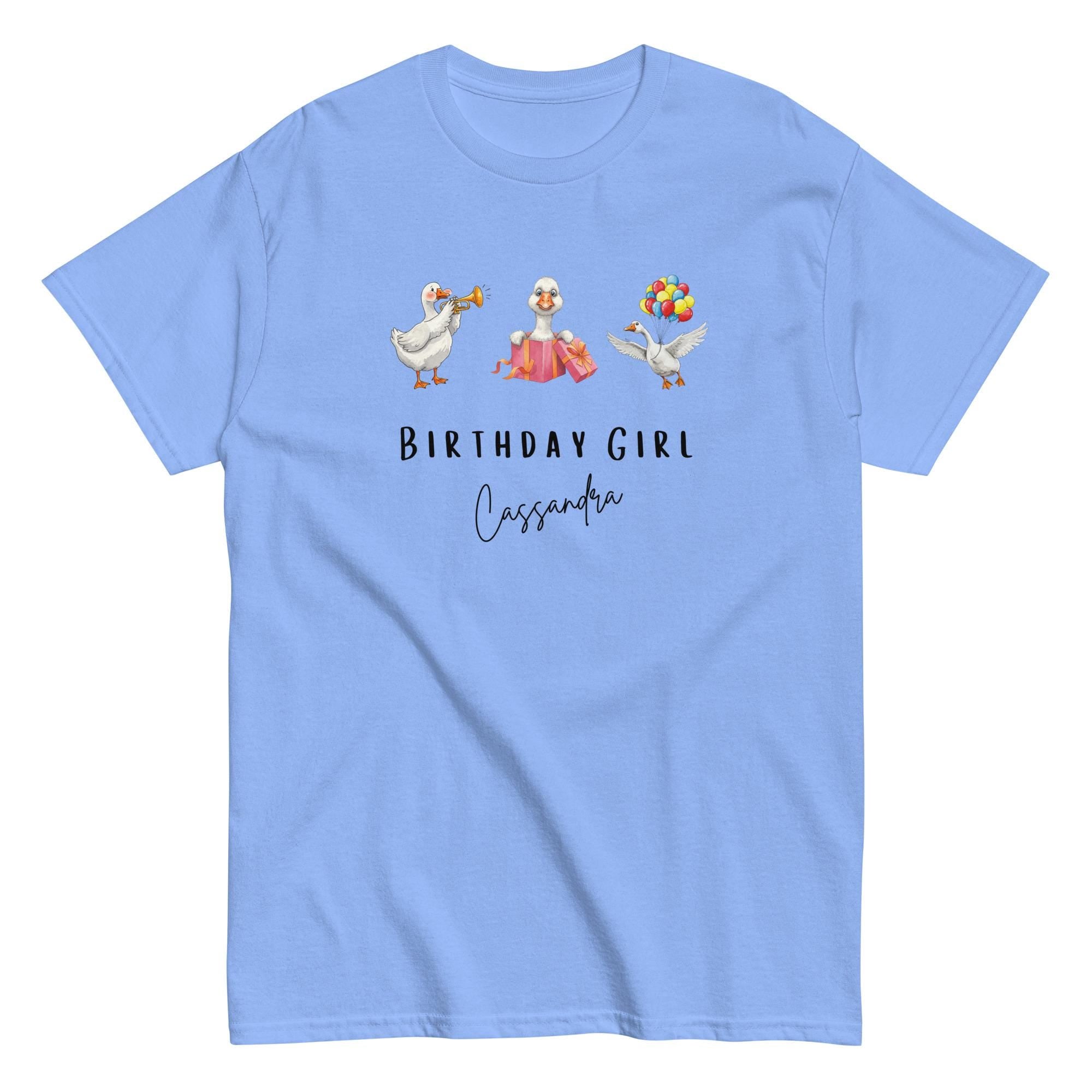 Birthday Girl Personalized t-shirt Gift for Birthday Girl Custom Goose Birthday Shirt