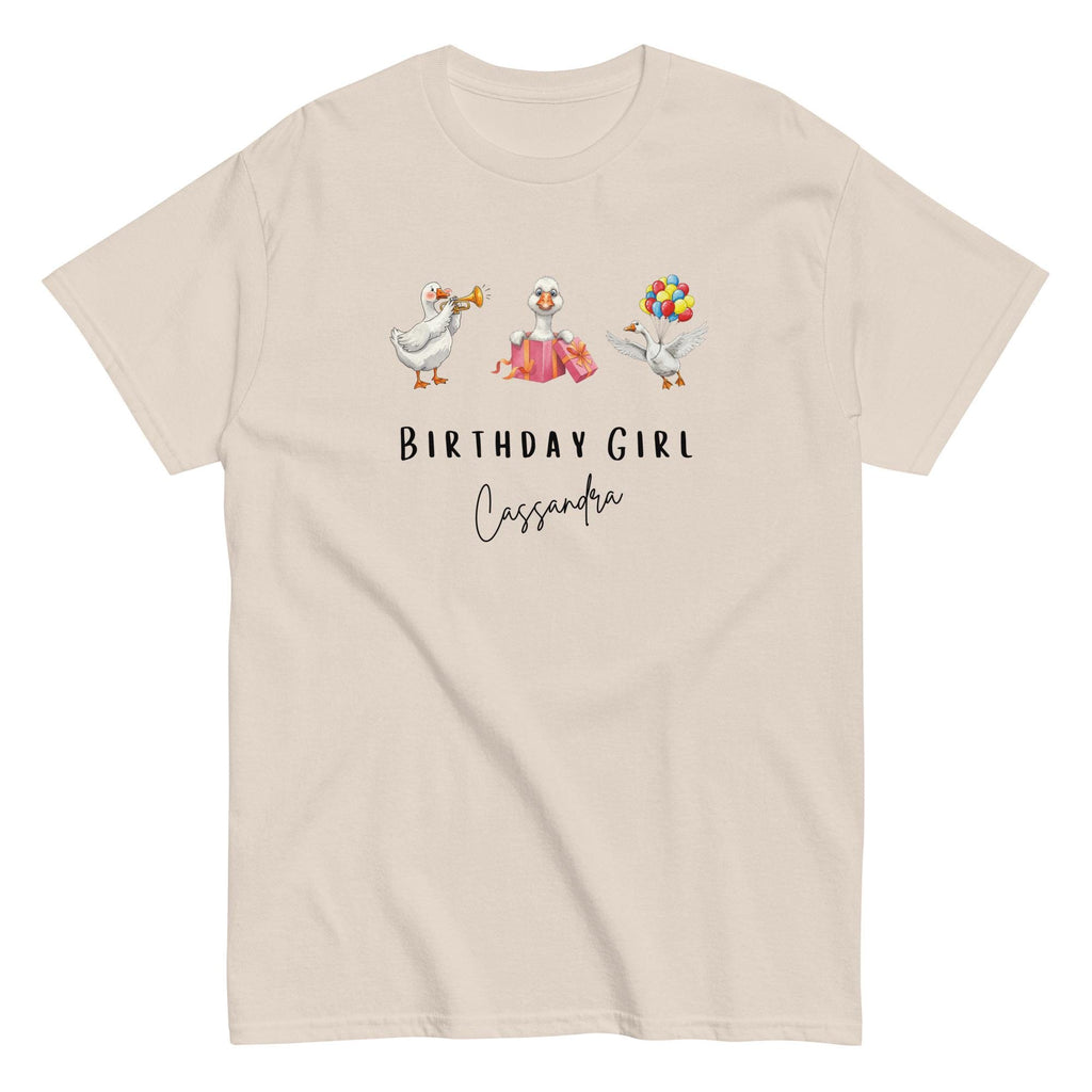 Birthday Girl Personalized t-shirt Gift for Birthday Girl Custom Goose Birthday Shirt