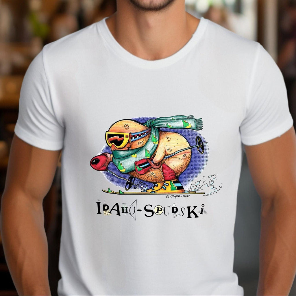 Funny Idaho Potato Ski Shirt: Vintage Spudski Art Tee