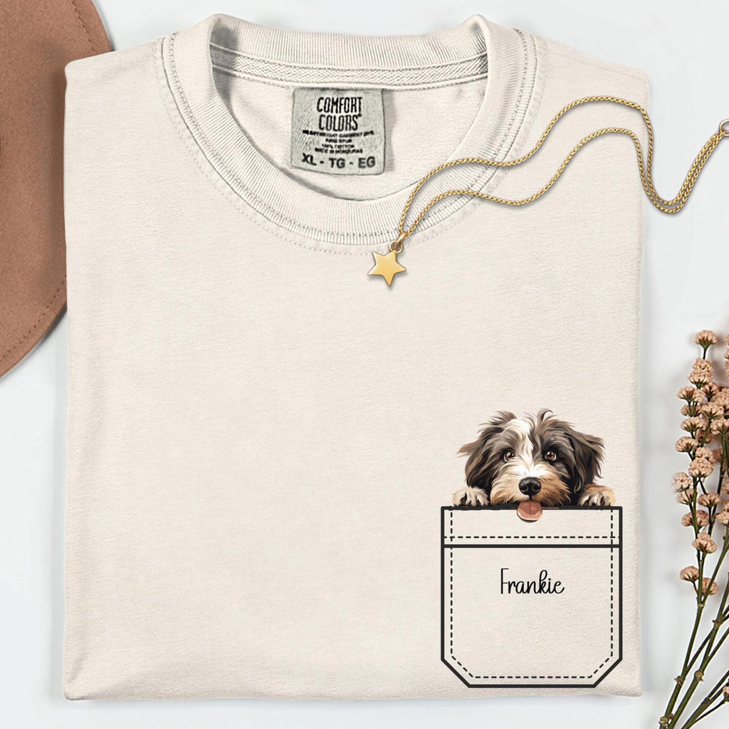 Tibetan Terrier Comfort Colors T-shirt faux pocket puppy Unisex garment-dyed heavyweight t-shirt
