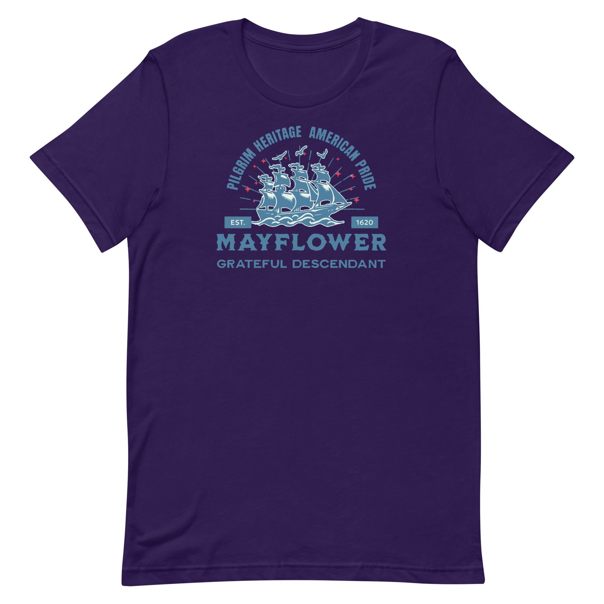 Mayflower Descendant T-Shirt: Pilgrim Heritage Unisex Tee