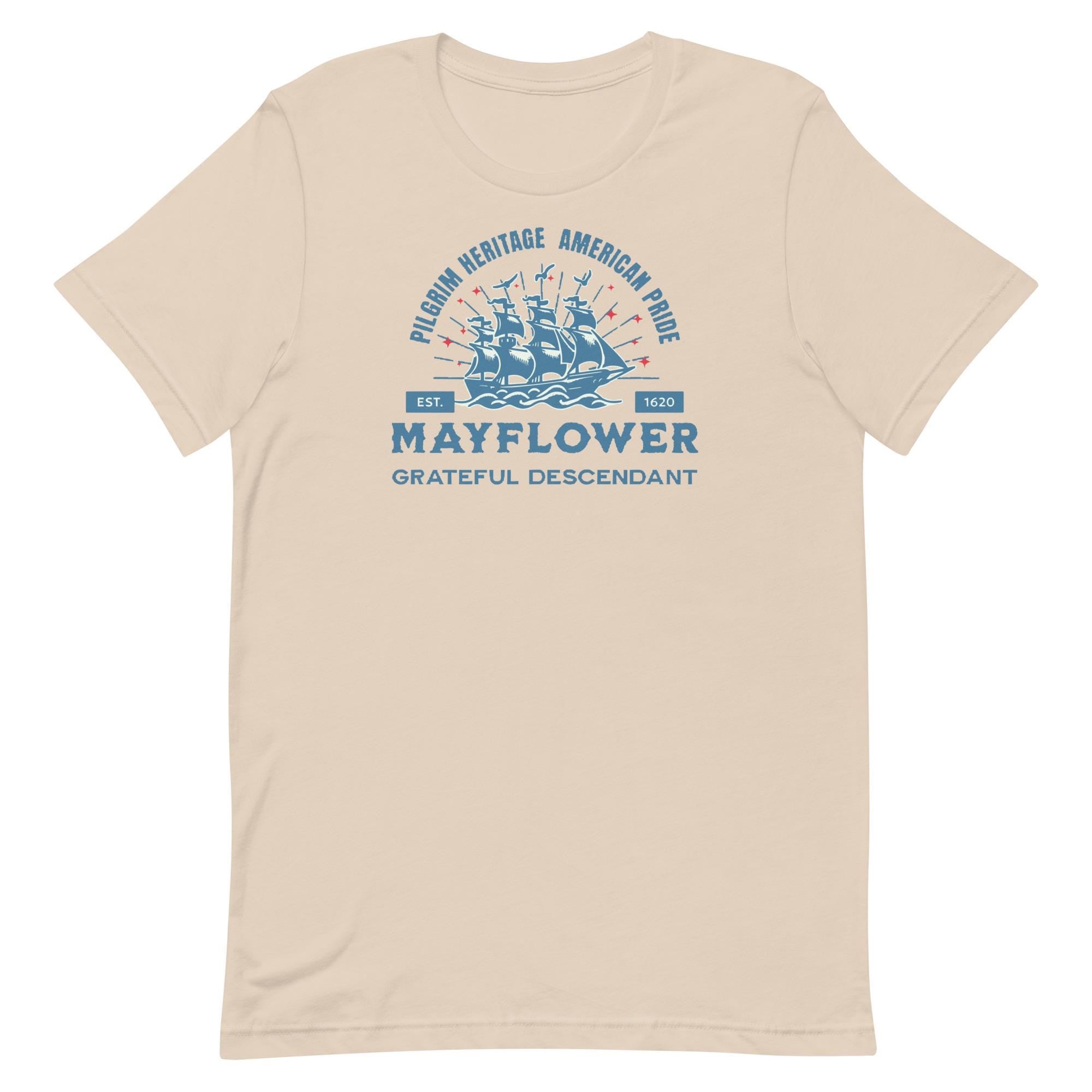 Mayflower Descendant T-Shirt: Pilgrim Heritage Unisex Tee