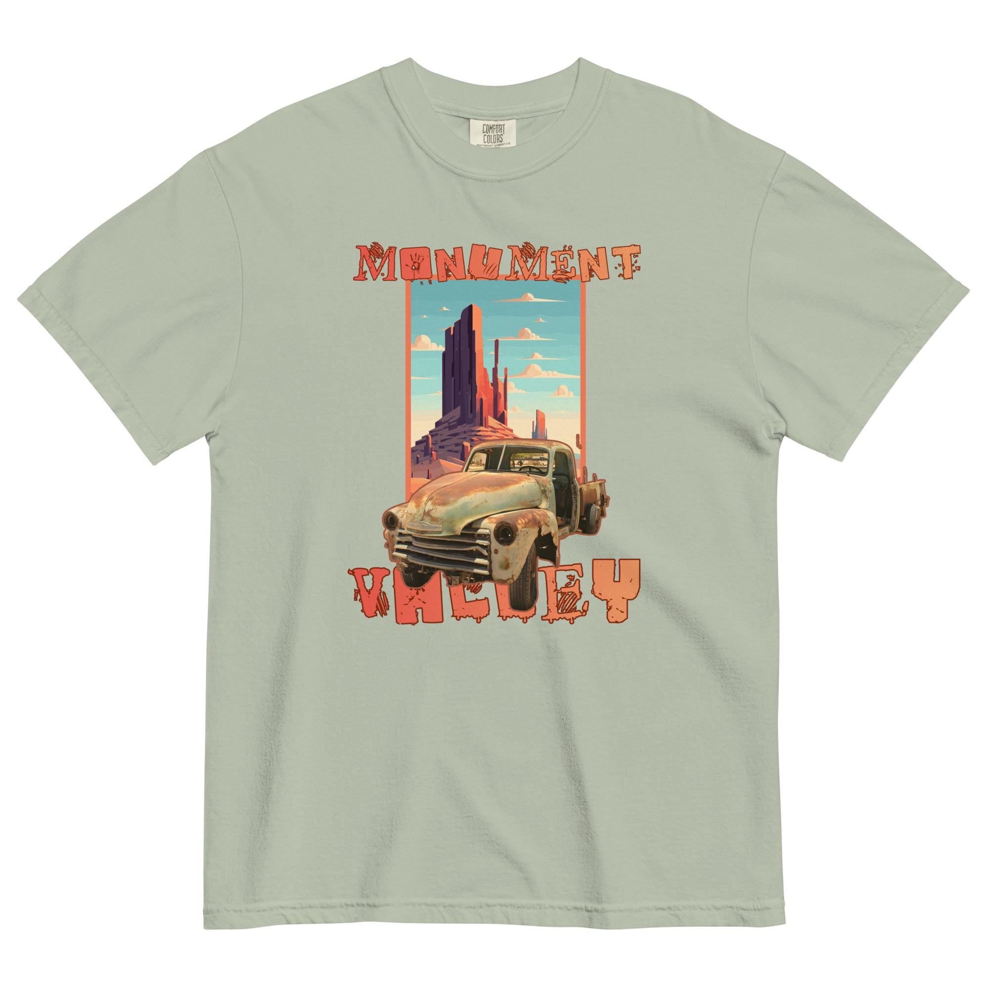 Monument Valley Shirt Comfort Colors travel poster style old truck t-shirt Arizona tees Utah t-shirts Unisex garment-dyed t-shirt