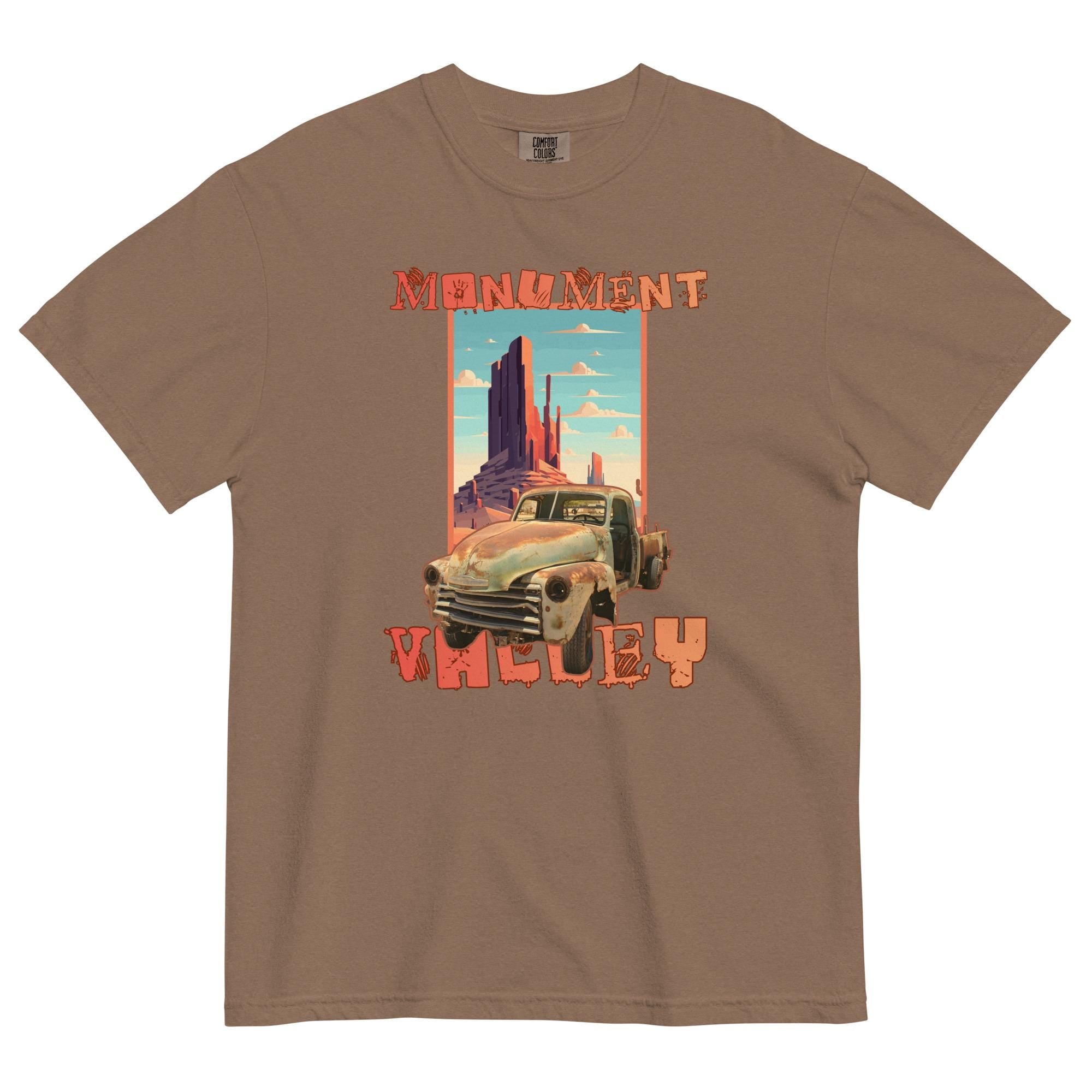 Monument Valley Shirt Comfort Colors travel poster style old truck t-shirt Arizona tees Utah t-shirts Unisex garment-dyed t-shirt