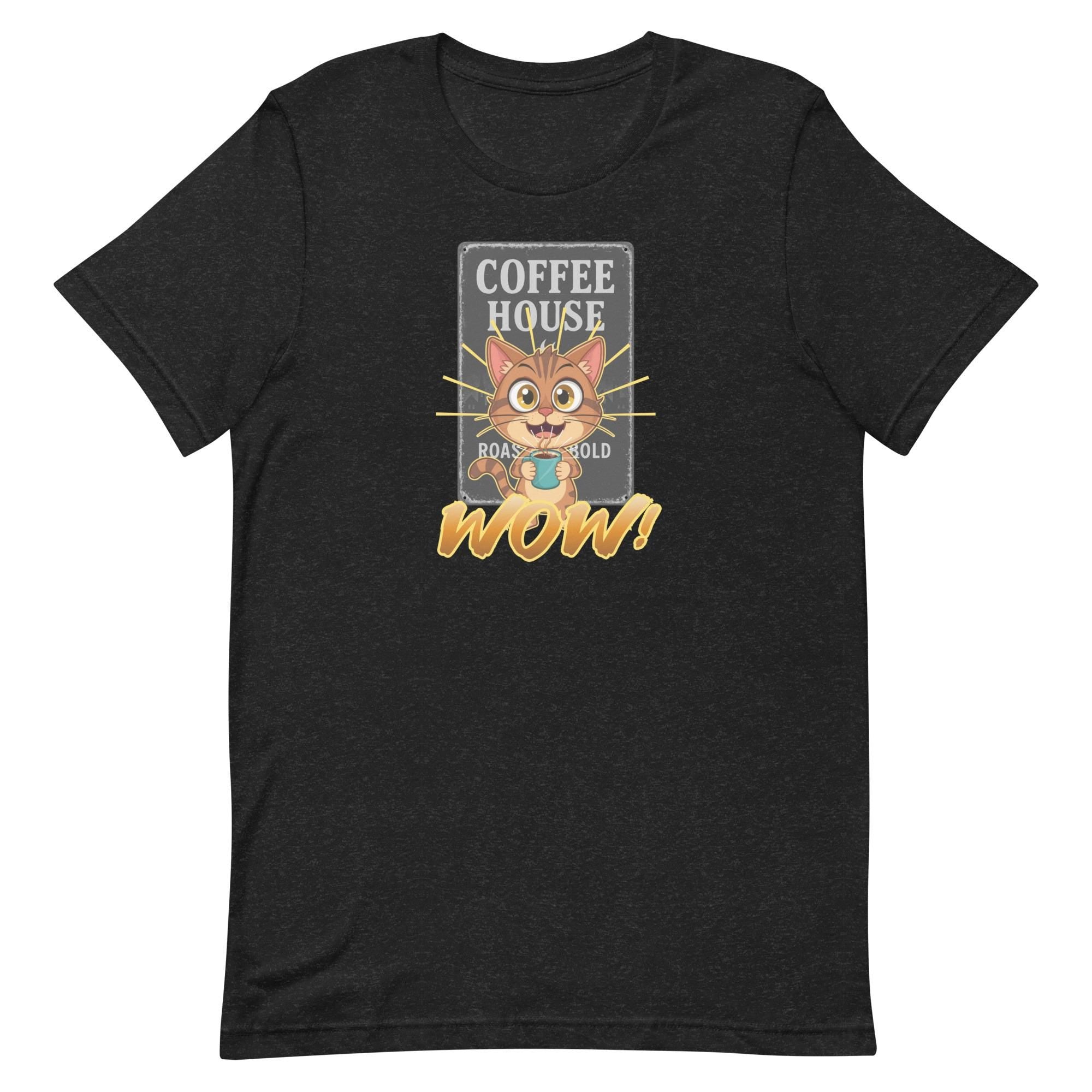 Coffee Cat Shirt Bella-Canvas Funny Coffee T-shirt cat lover gift coffee lover gift Unisex t-shirt
