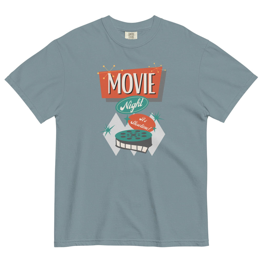 Retro Movie Shirt Comfort Colors Movie Night Mid Century T-Shirt gift for Cinema buff, movie lover gift