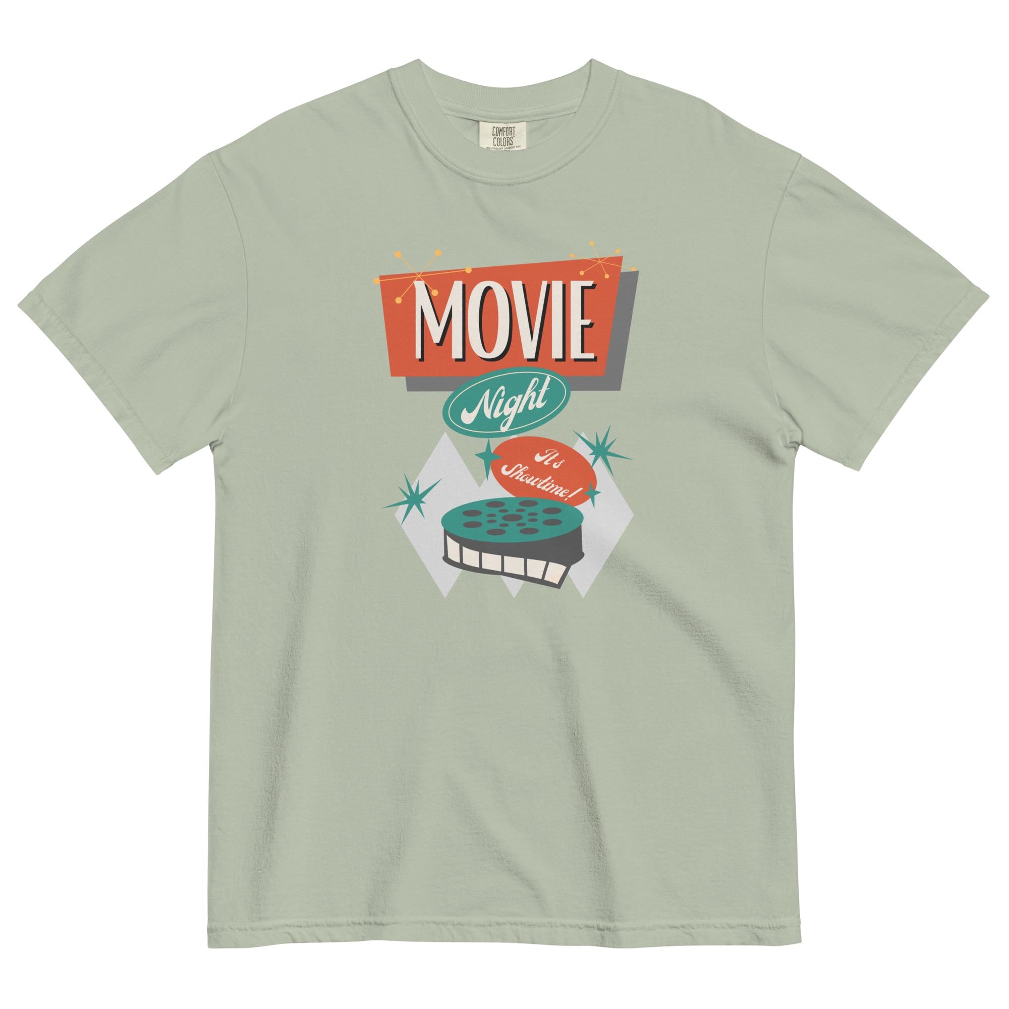 Retro Movie Shirt Comfort Colors Movie Night Mid Century T-Shirt gift for Cinema buff, movie lover gift