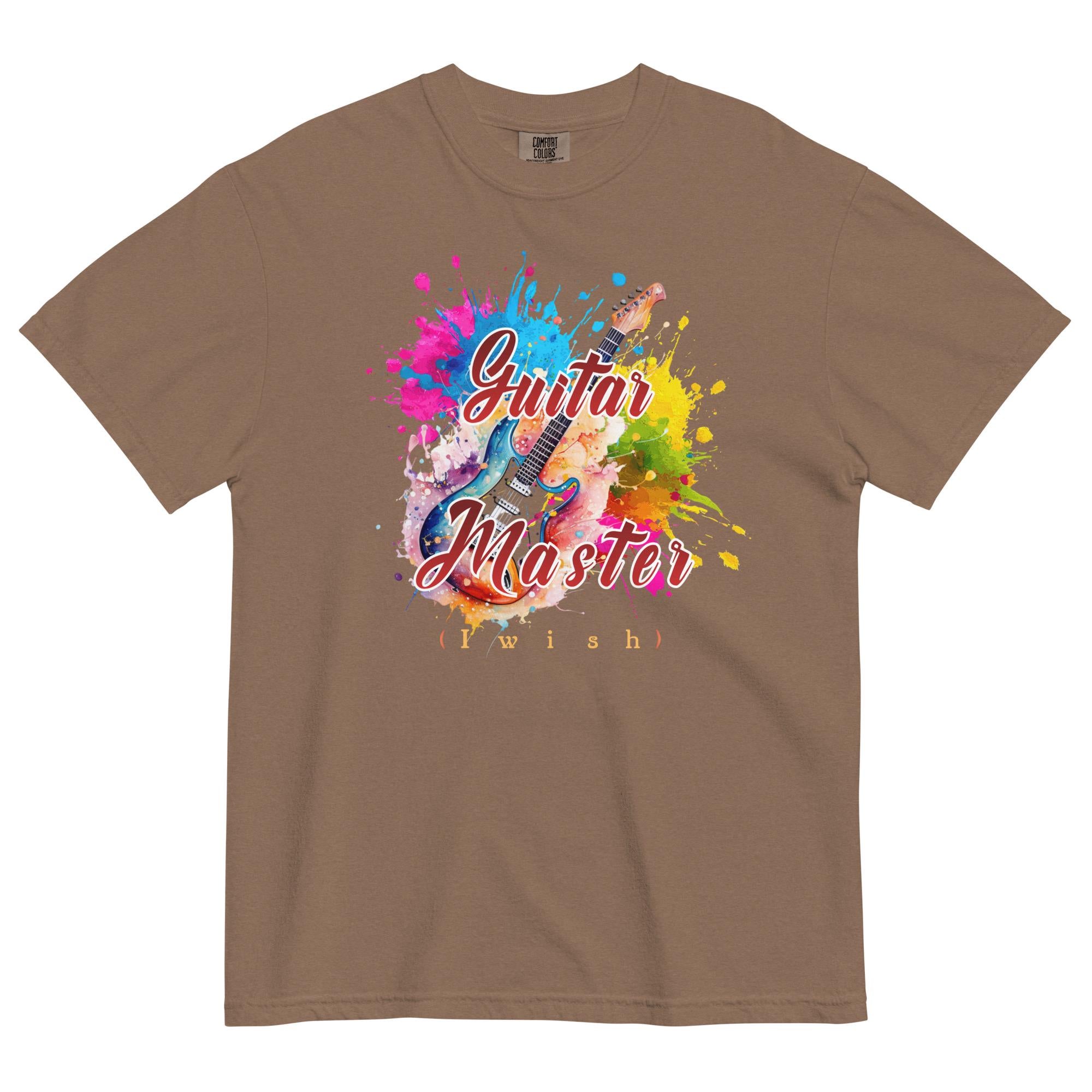 Funny Guitarist Shirt Comfort Colors Guitar humor tee "Guitar Master I wish"  heavyweight t-shirt