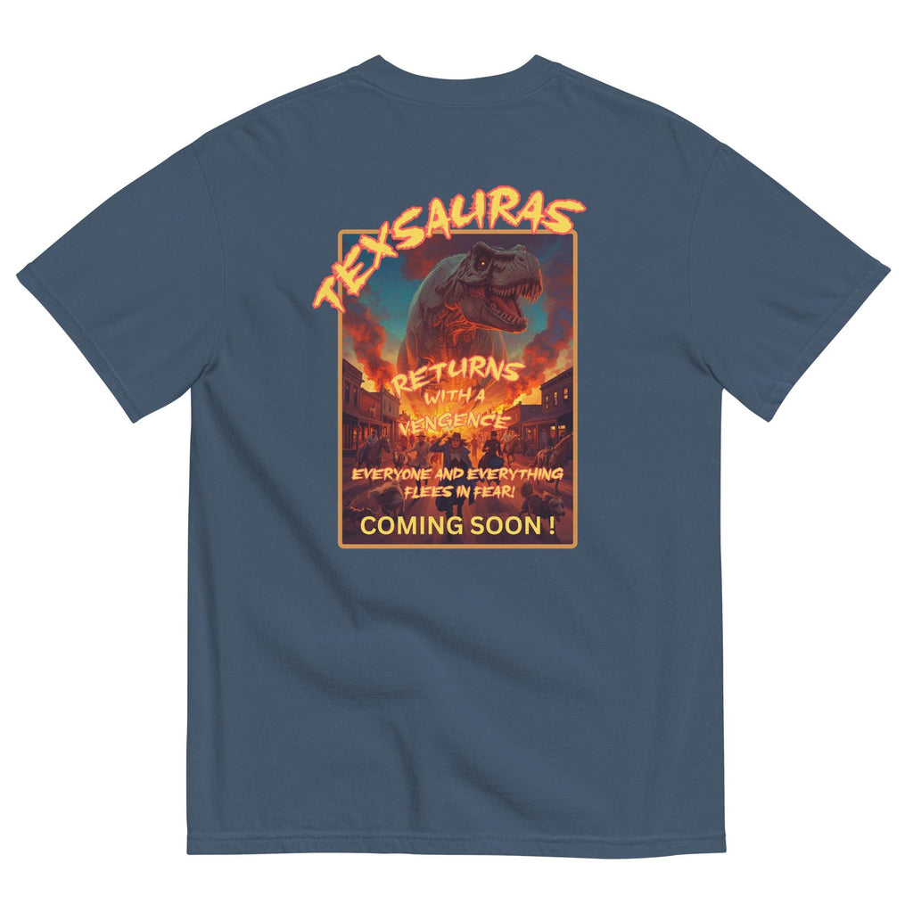 Funny Dinosaur Movie T-Shirt Back print Dinosaur movie poster design Comfort Colors tee Unisex garment-dyed heavyweight t-shirt