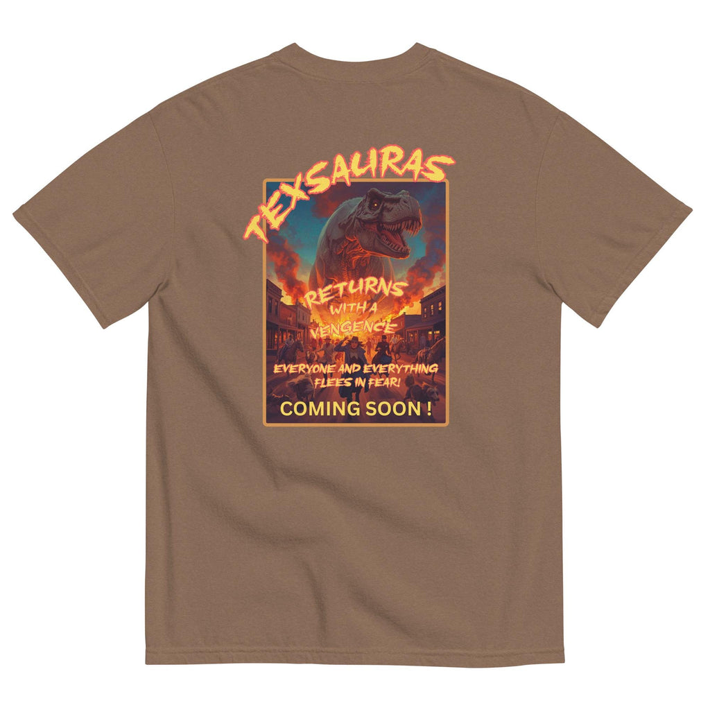 Funny Dinosaur Movie T-Shirt Back print Dinosaur movie poster design Comfort Colors tee Unisex garment-dyed heavyweight t-shirt
