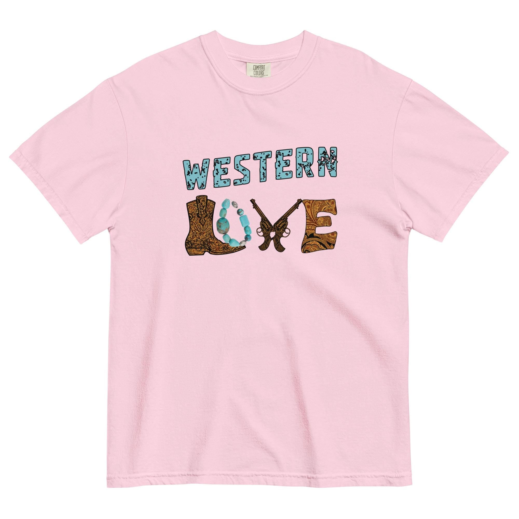 Western Love Shirt Comfort Colors Western boot and guns t-shirt Country girl tee garment-dyed t-shirt