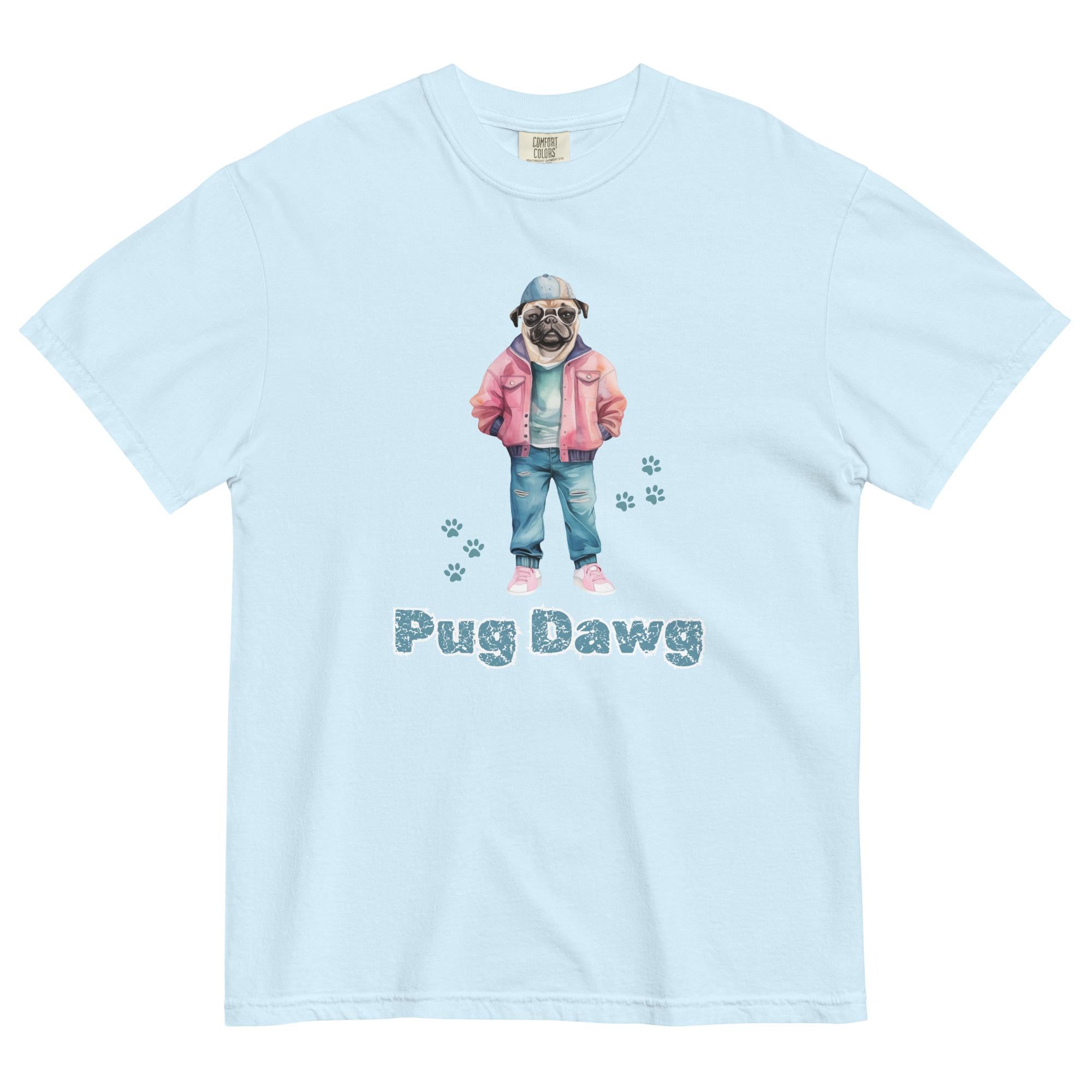 Funny Pug dog shirt Custom Colors Pug T-Shirt Fashion Pug tee Unisex garment-dyed heavyweight t-shirt