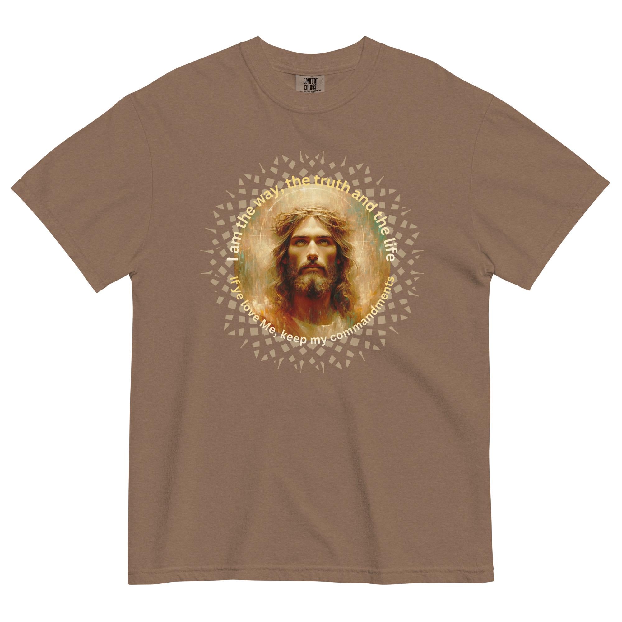 Jesus Christian T-Shirt LDS t-shirt Comfort Colors Christian tees I am the Way Shirt Unisex garment-dyed heavyweight t-shirt