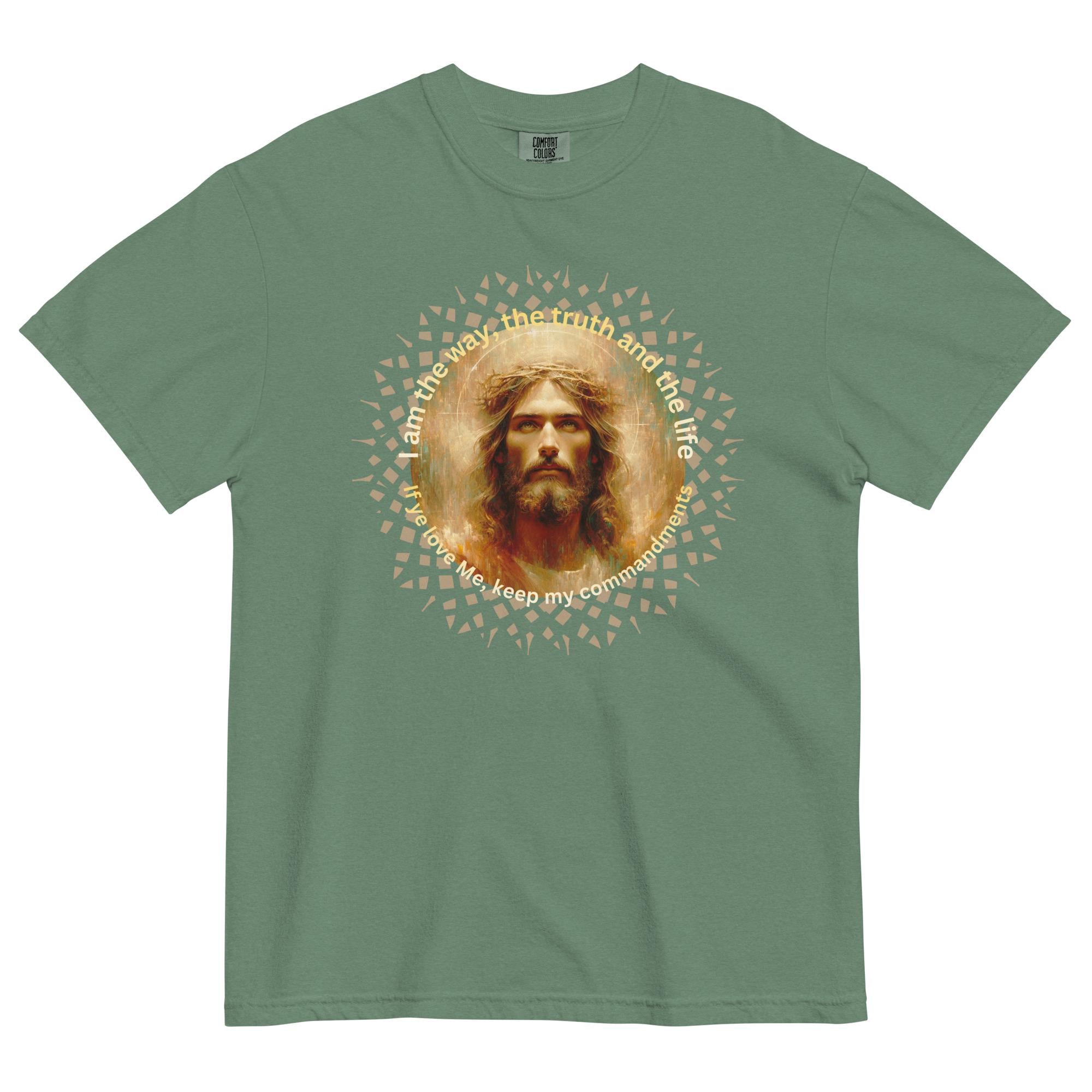 Jesus Christian T-Shirt LDS t-shirt Comfort Colors Christian tees I am the Way Shirt Unisex garment-dyed heavyweight t-shirt