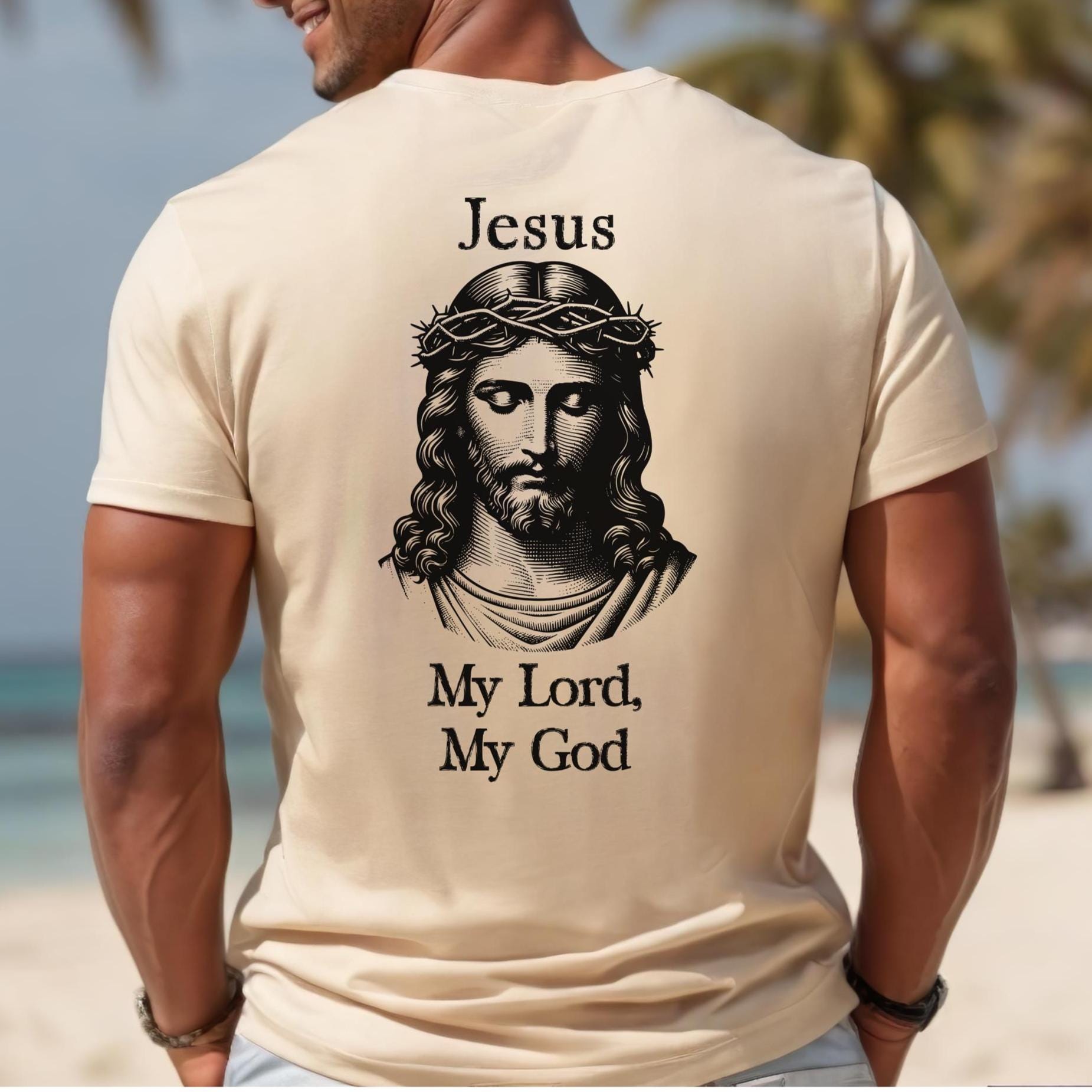 Jesus back print shirt Bella Canvas Jesus tee gift for Christian Unisex t-shirt