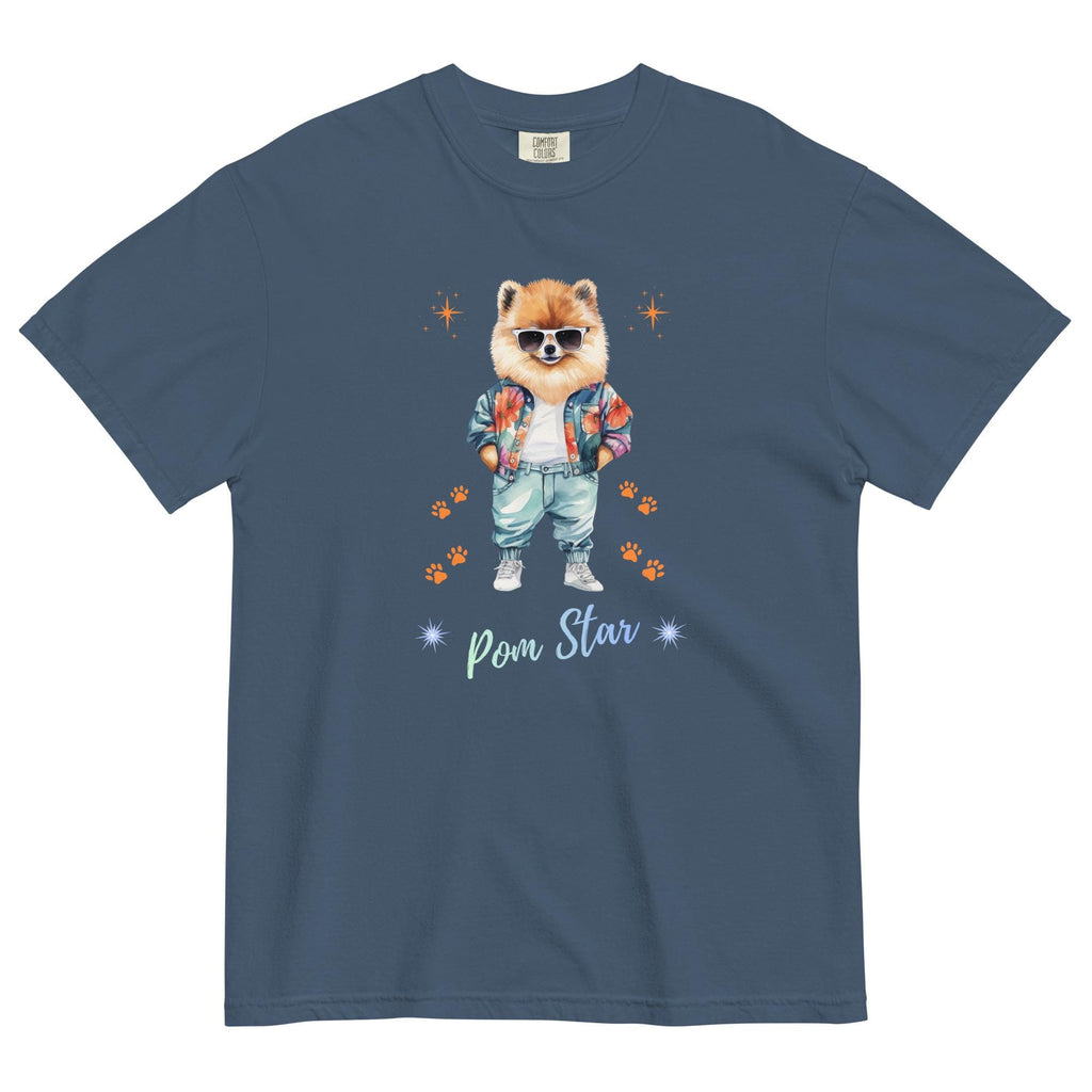 Funny Pomeranian T-Shirt Comfort Colors Pom Star tee gift for Pom owner Pomeranian lover gift