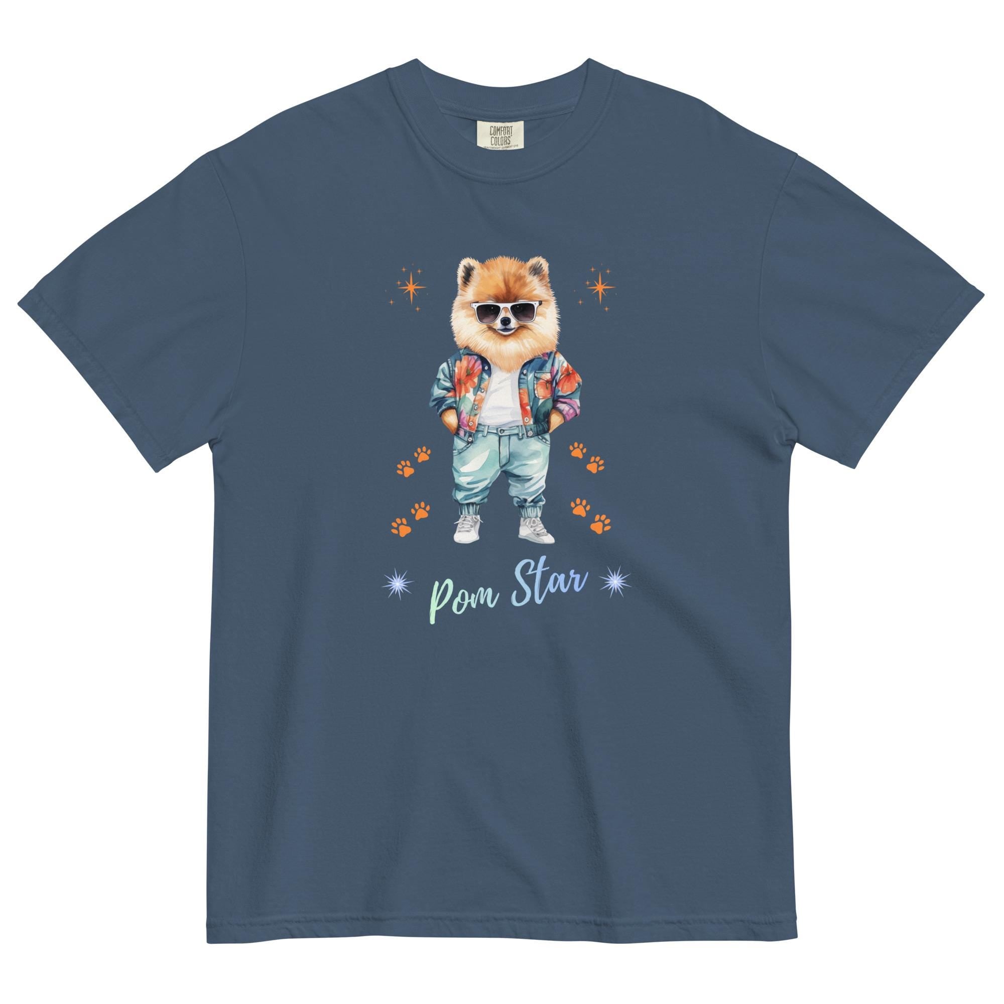 Funny Pomeranian T-Shirt Comfort Colors Pom Star tee gift for Pom owner Pomeranian lover gift