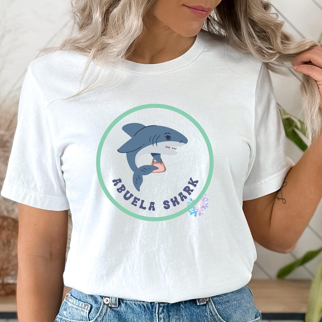 Abuela Shark T-Shirt, Funny Grandma Shark tee Spanish shark shirts