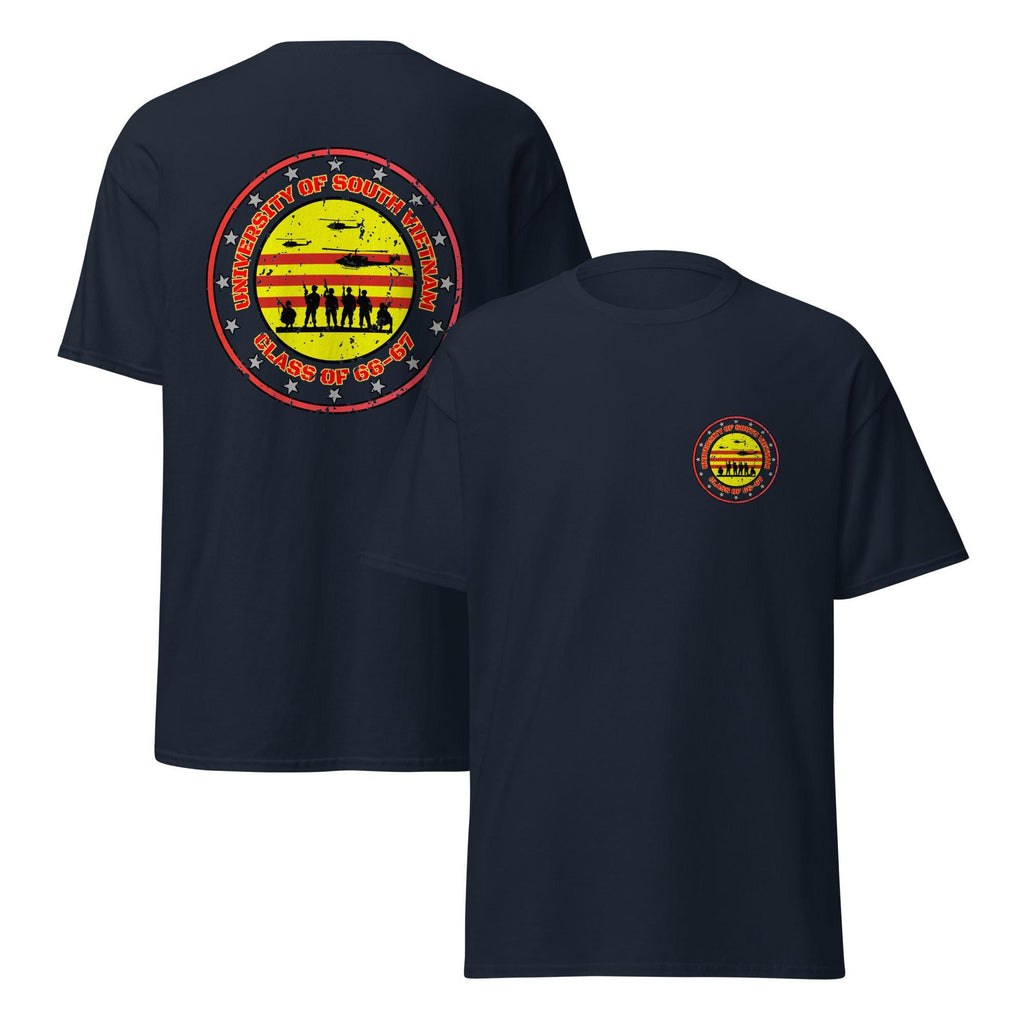 Vietnam Veteran T-Shirt Personalize dates University of Vietnam back  print tee gift for Grandpa Gift for Dad classic tee
