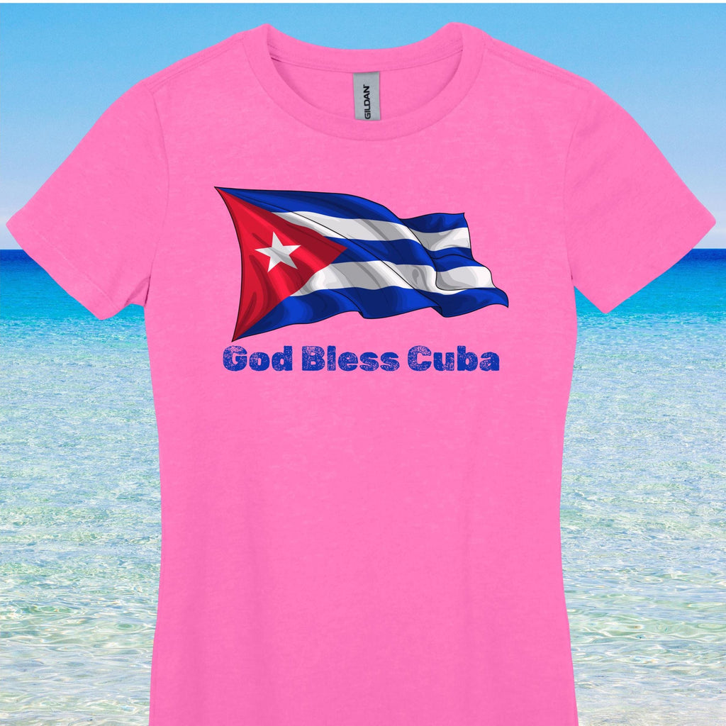God Bless Cuba Shirt Women’s Cuba t-shirt Support Cubanos t-shirt