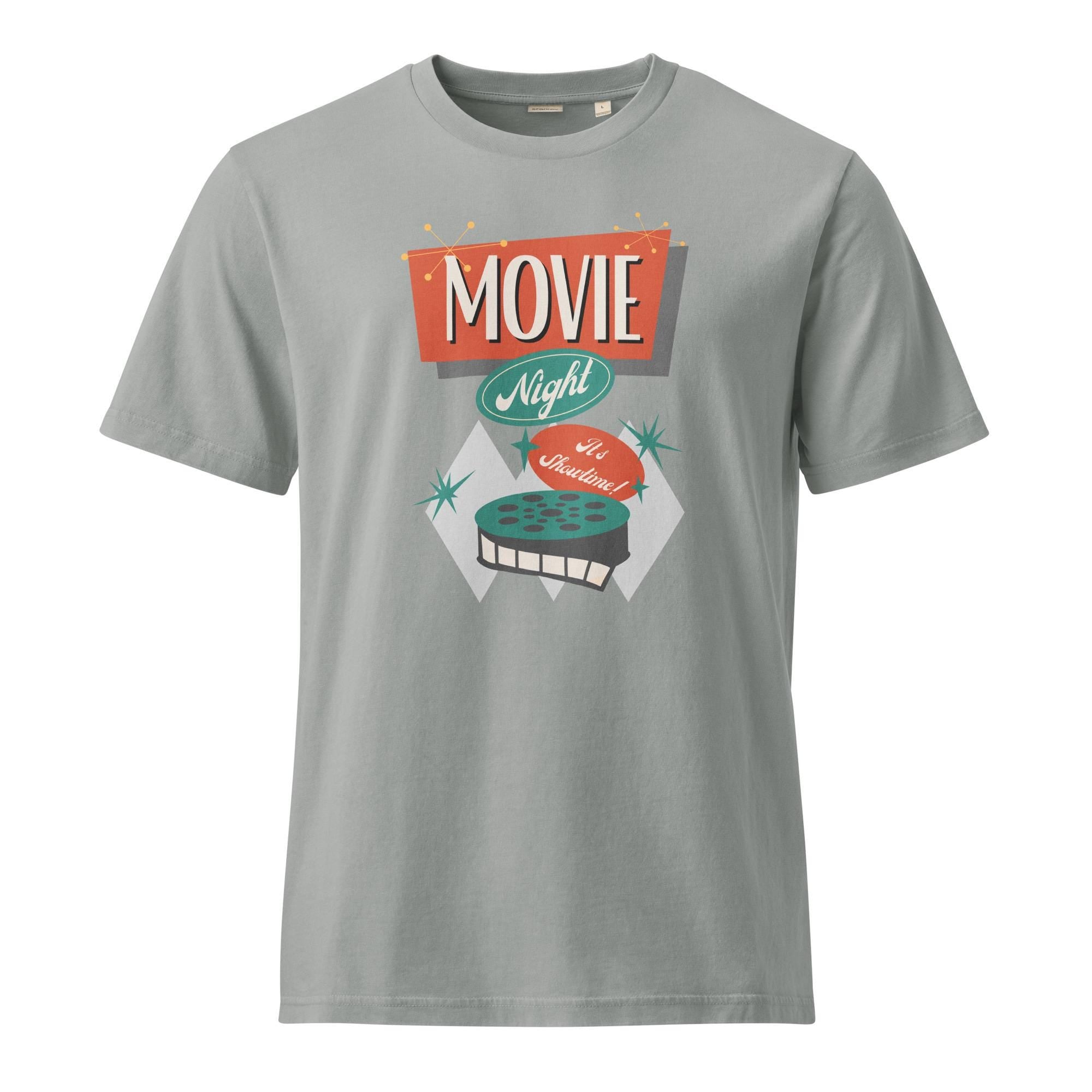 Retro Movie Night Vintage T-Shirt Organic cotton Garment Dyed Stanley/Stella tee