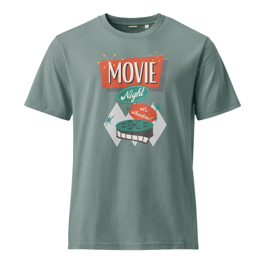 Retro Movie Night Vintage T-Shirt Organic cotton Garment Dyed Stanley/Stella tee