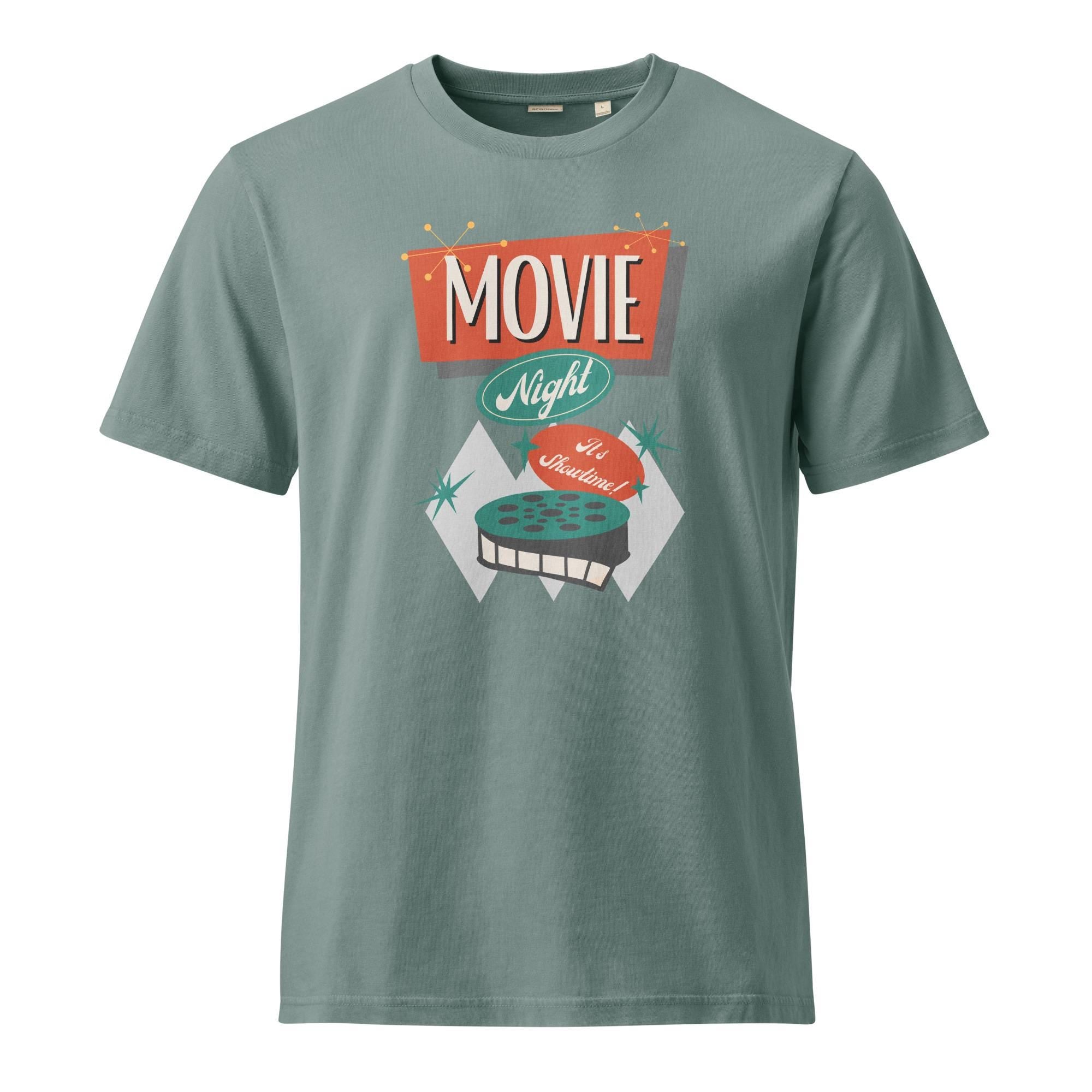 Retro Movie Night Vintage T-Shirt Organic cotton Garment Dyed Stanley/Stella tee
