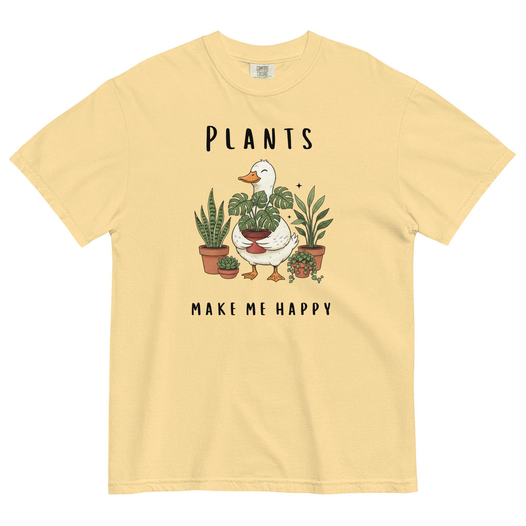 Plants Goose Shirt Comfort Colors Plants Make Me Happy Goose t-shirt Unisex garment-dyed heavyweight t-shirt