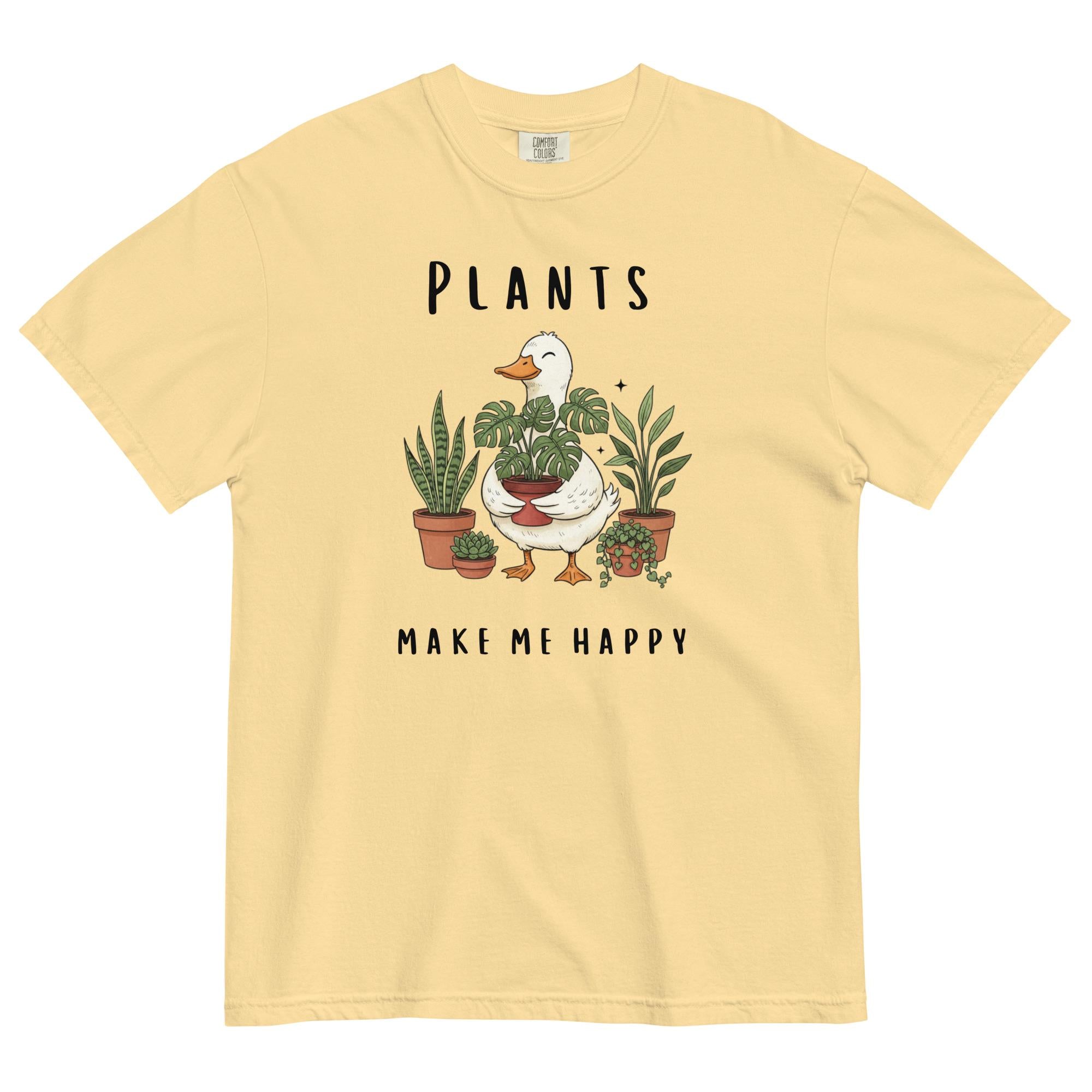 Plants Goose Shirt Comfort Colors Plants Make Me Happy Goose t-shirt Unisex garment-dyed heavyweight t-shirt