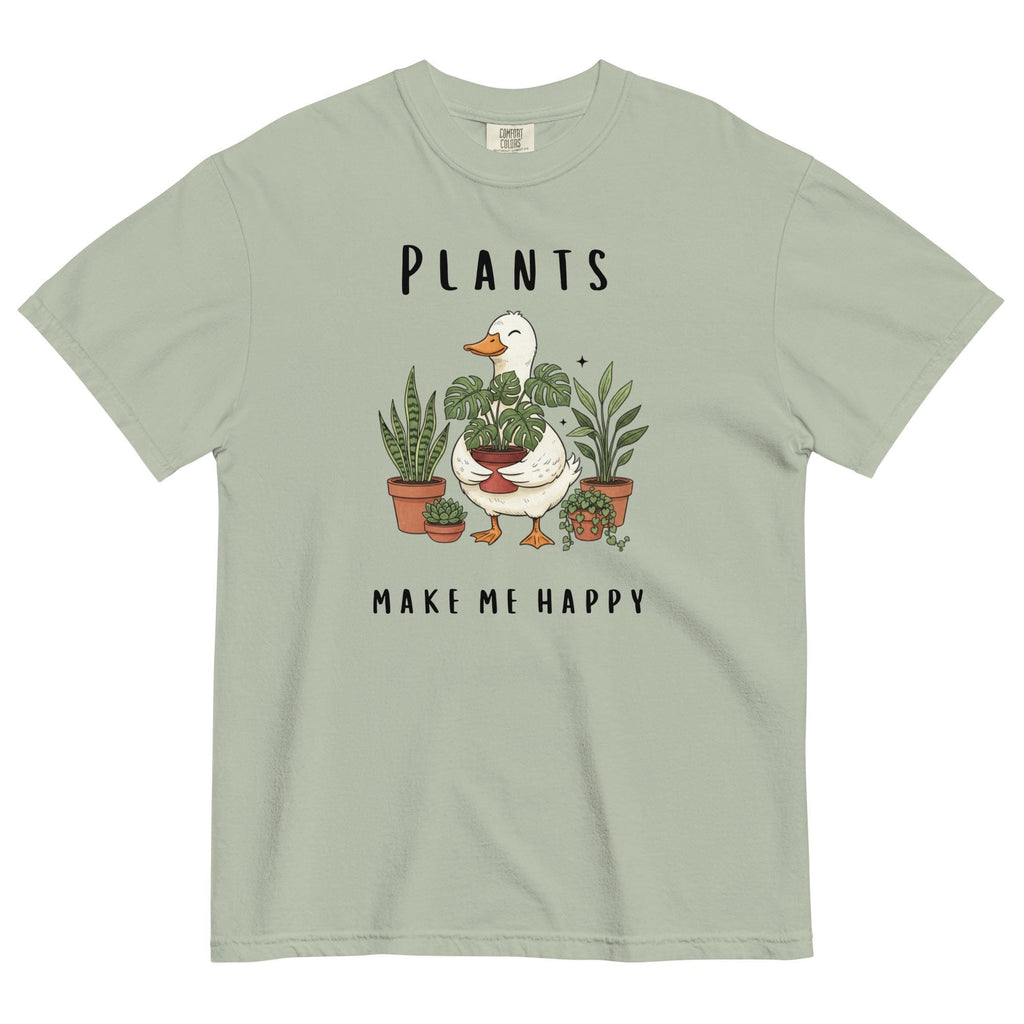 Plants Goose Shirt Comfort Colors Plants Make Me Happy Goose t-shirt Unisex garment-dyed heavyweight t-shirt