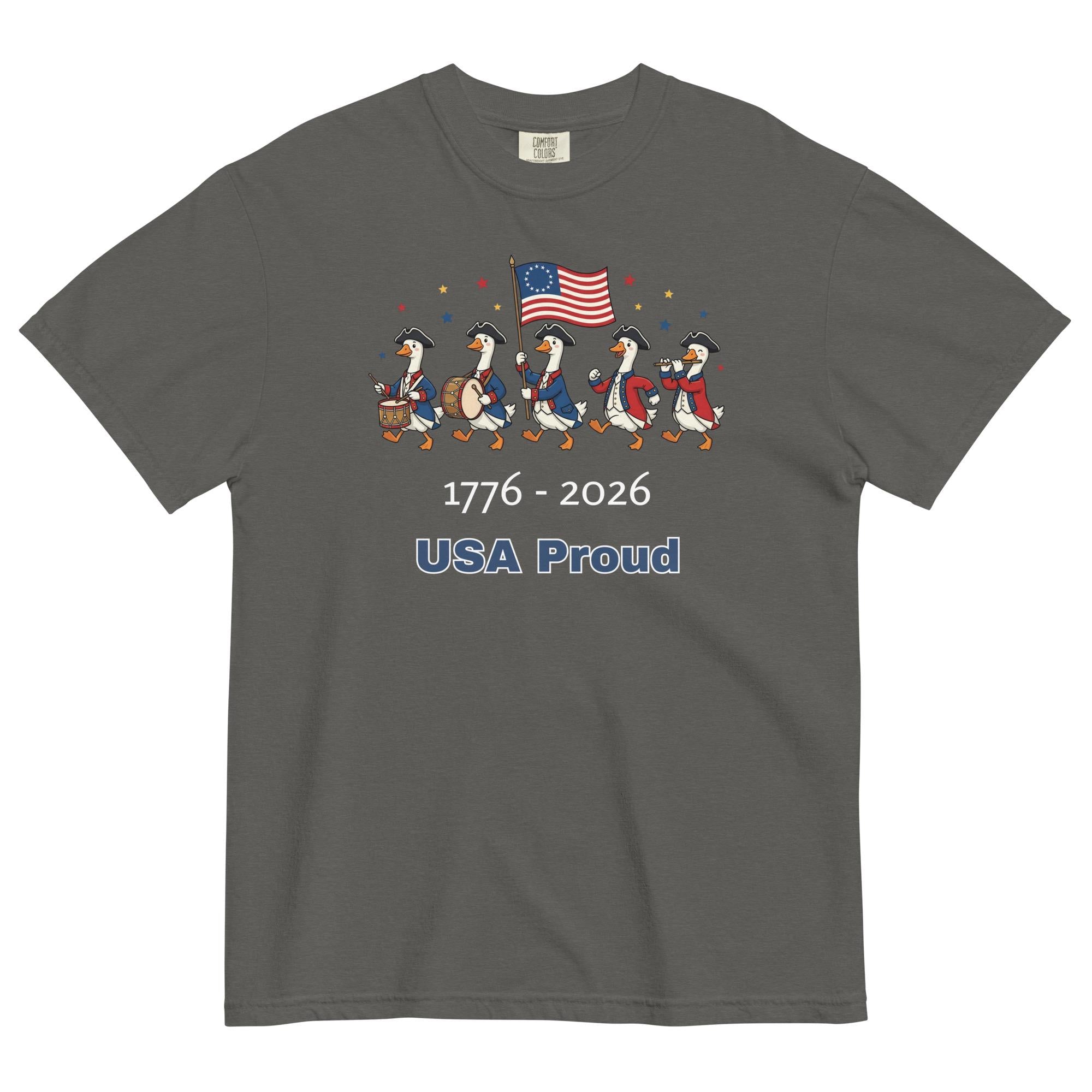 Comfort Colors Goose Parade T-Shirt: USA 250th Anniversary Patriotic Pride