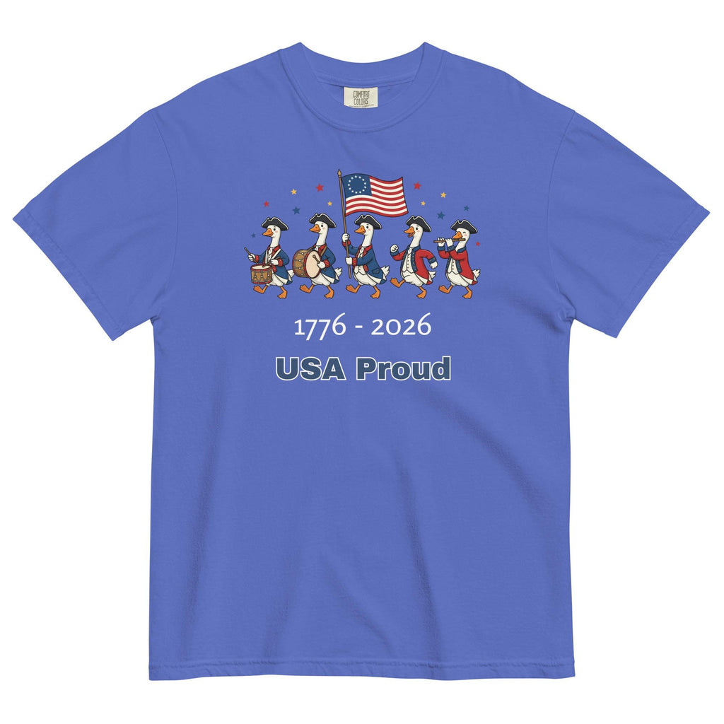 Comfort Colors Goose Parade T-Shirt: USA 250th Anniversary Patriotic Pride