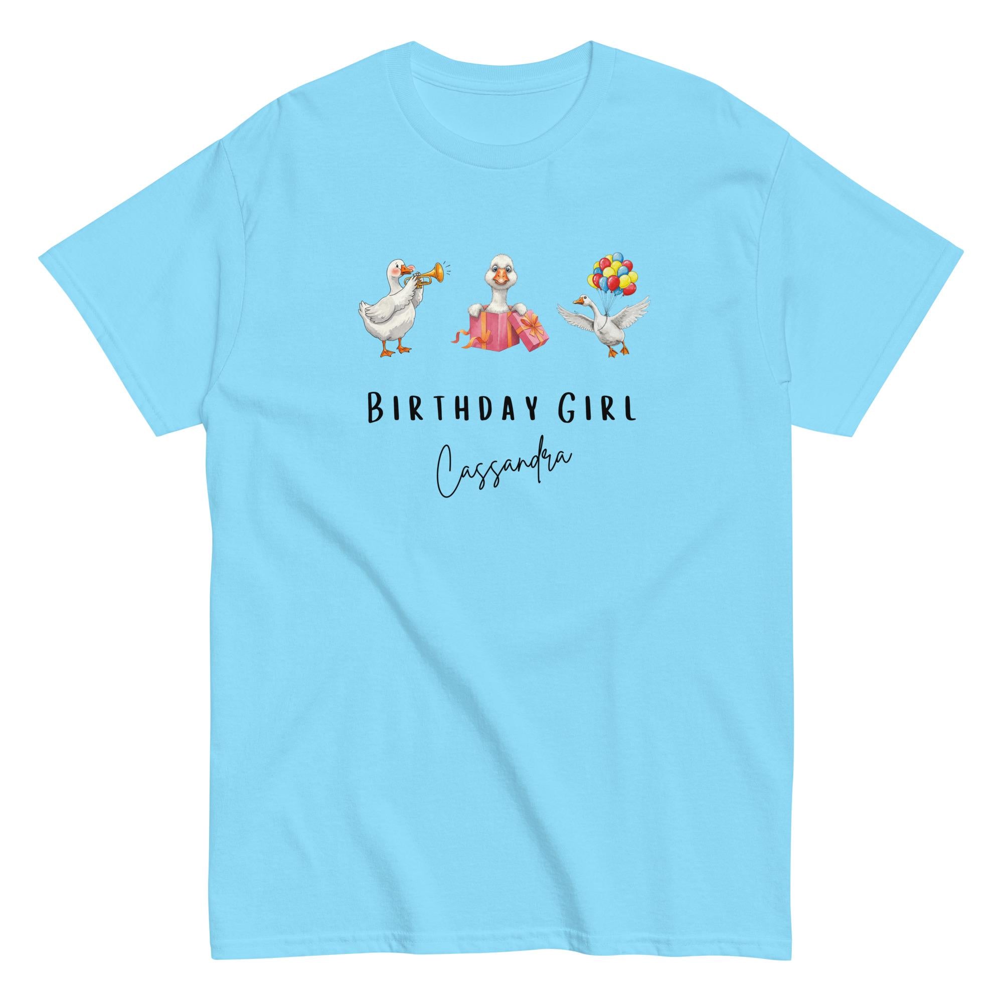 Birthday Girl Personalized t-shirt Gift for Birthday Girl Custom Goose Birthday Shirt