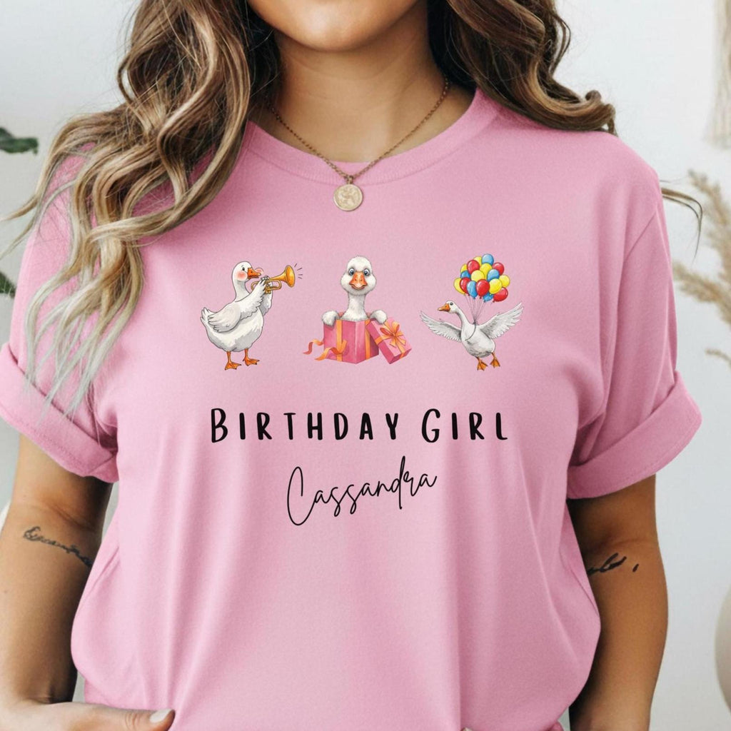 Birthday Girl Personalized t-shirt Gift for Birthday Girl Custom Goose Birthday Shirt