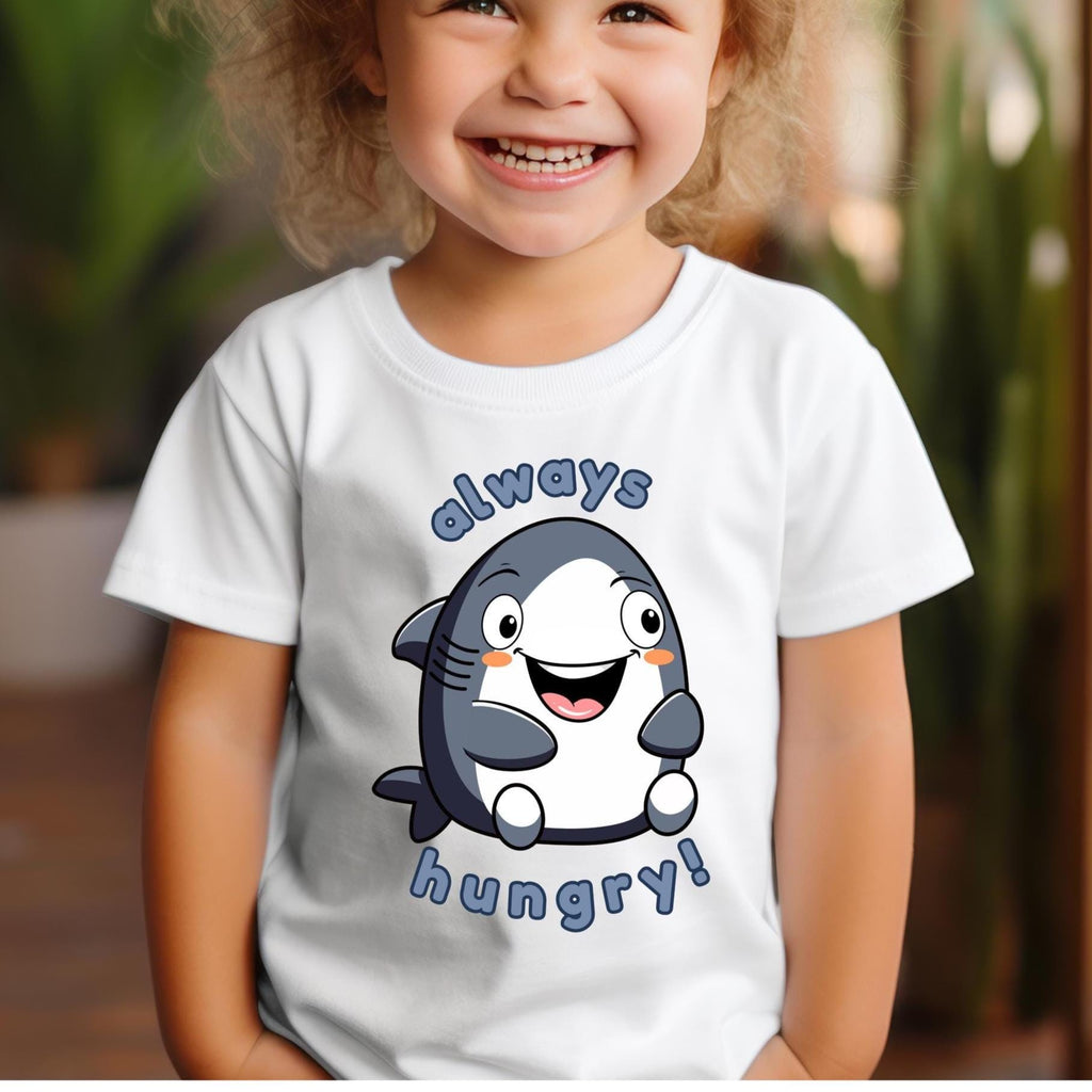 Cute Shark Toddler Shirt, Always Hungry Cartoon Tee