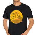 Bus Life Comfort Colors T-shirt: Yellow Bus & Palms Design