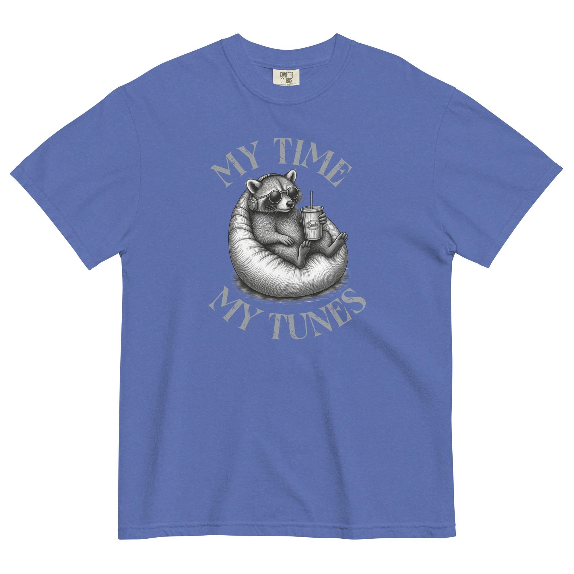 Funny Racoon music t-shirt Comfort Colors racoon music lover tee Old School Rock music lover tee Unisex garment-dyed heavyweight t-shirt